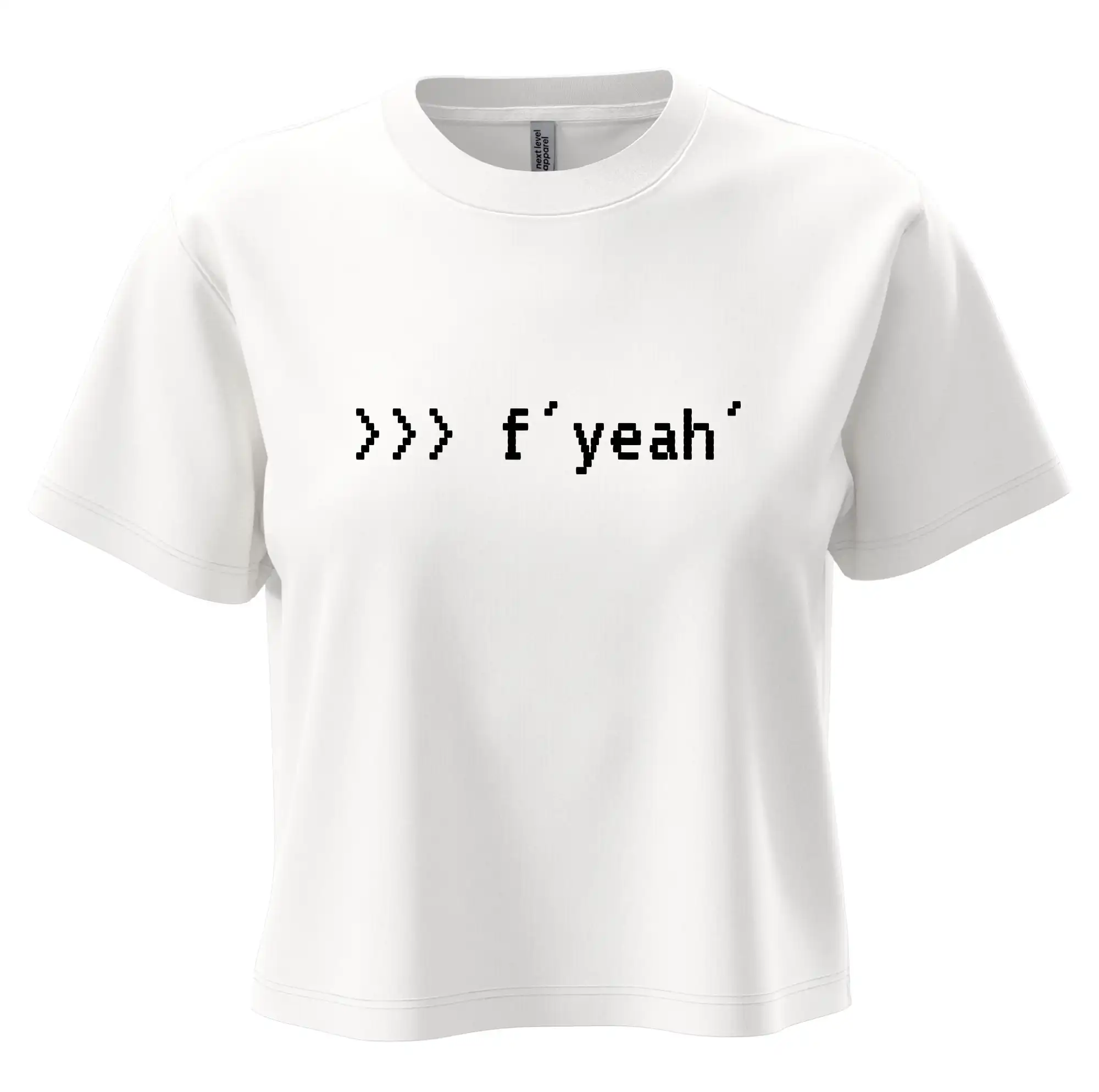 Tričká pre ajťákov - Python  f yeah - Boxy cropped tričko OVERSIZE