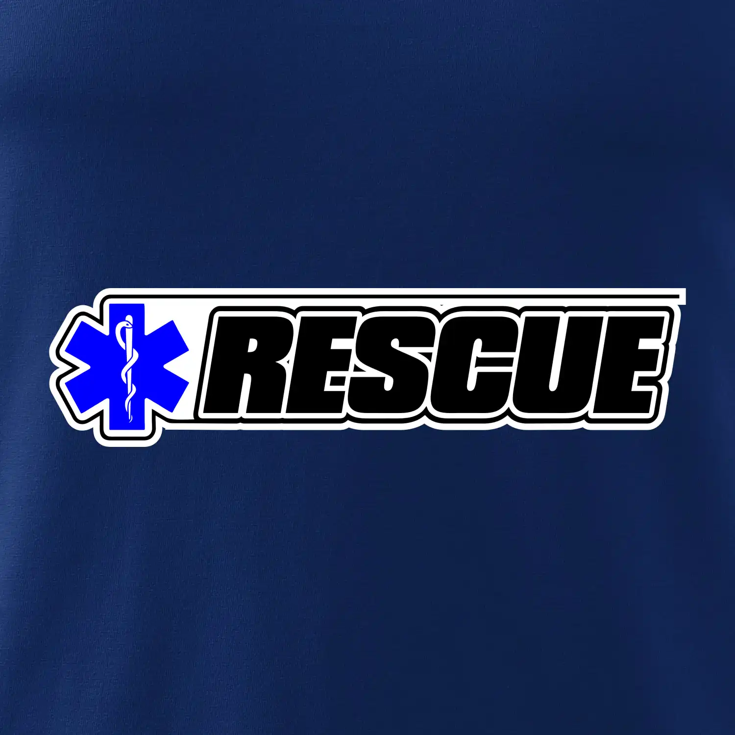 Záchranář rescue kříž modrý