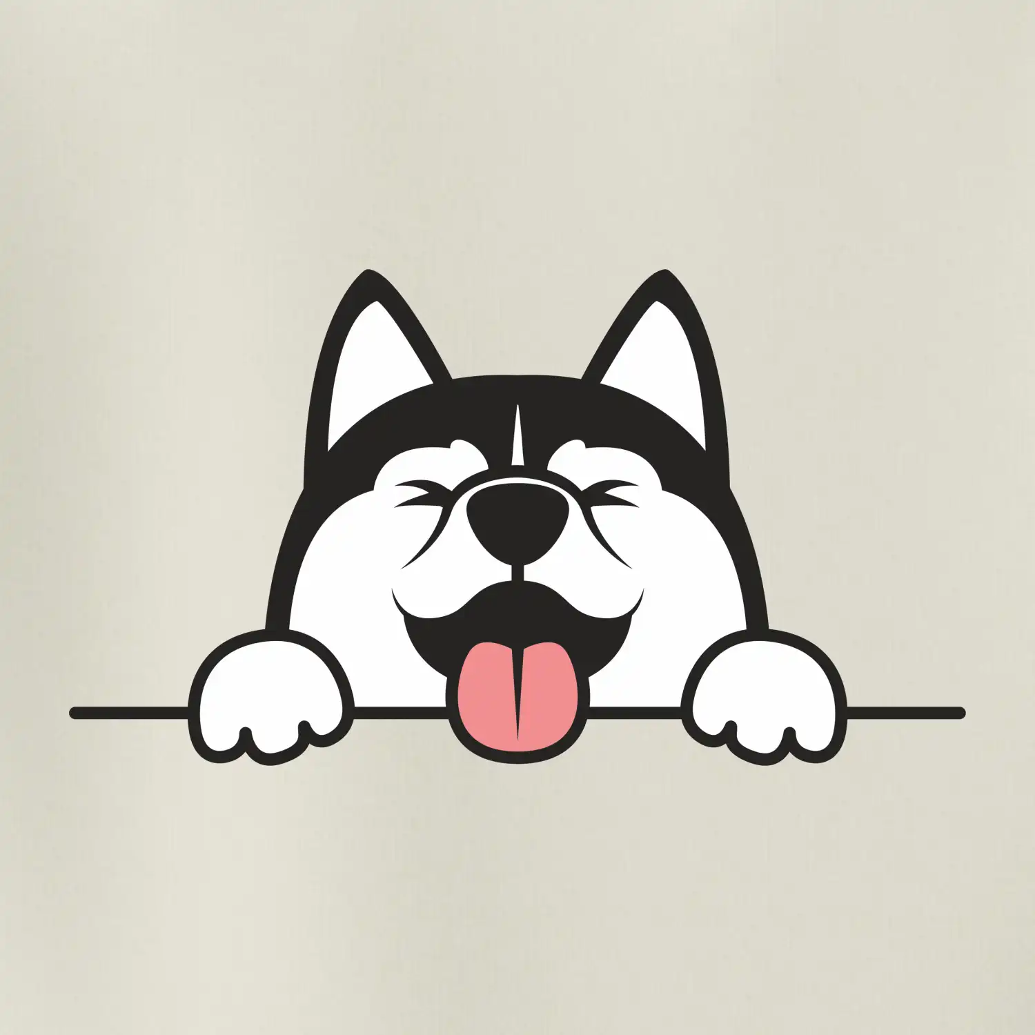 Husky veselý