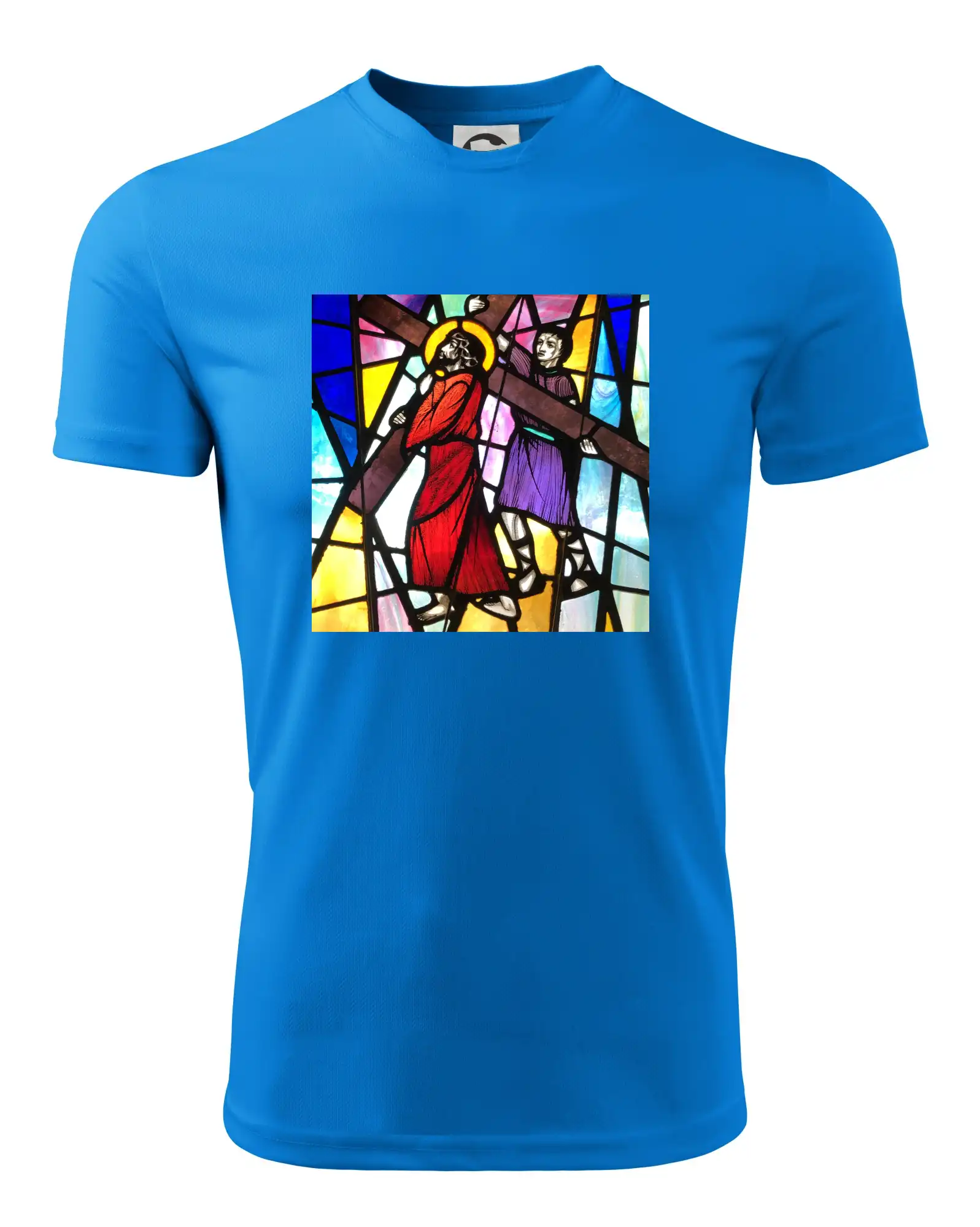 Vitráž - Ježíš a kříž