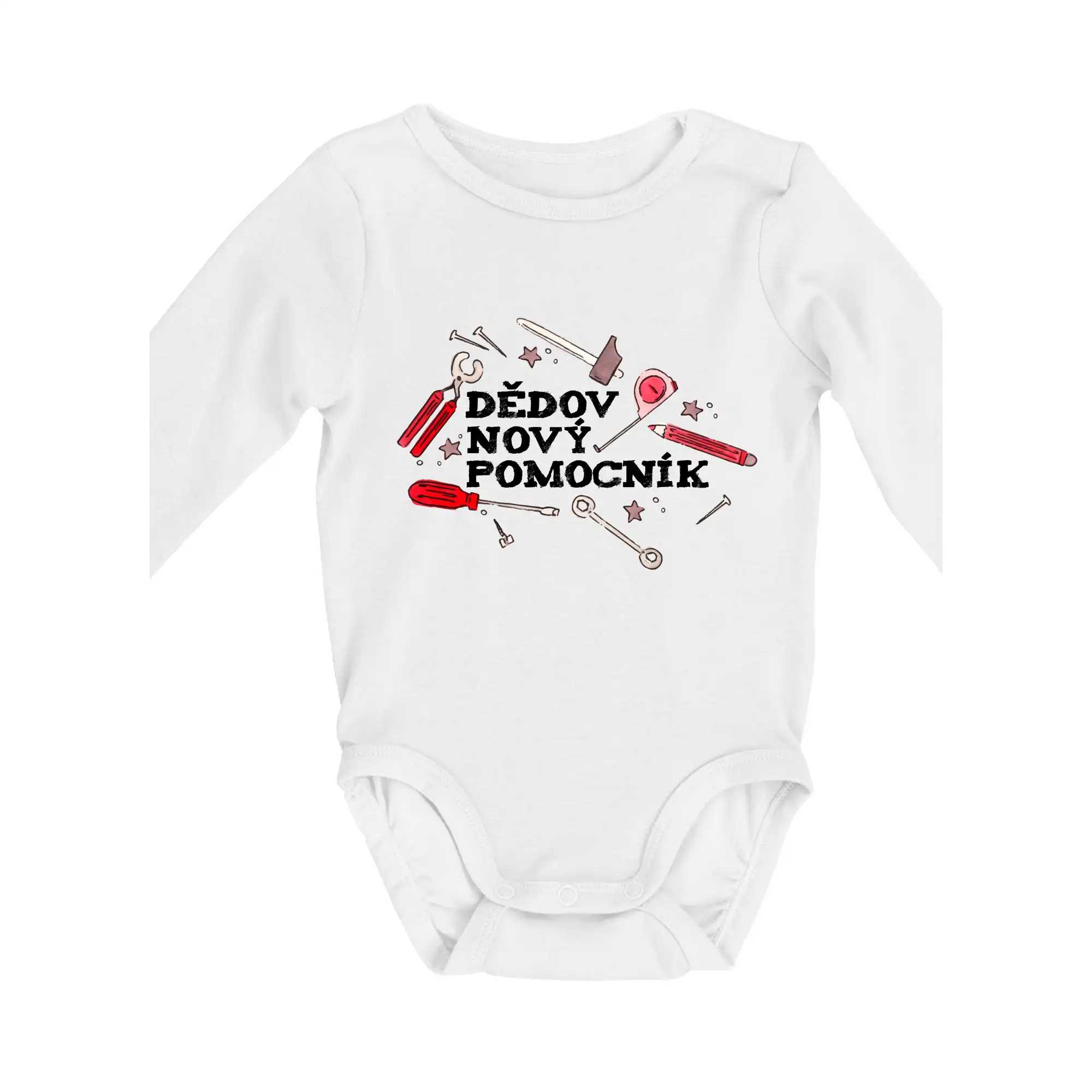 Dedov nový pomocník - náradie - Body dojčenské s dlhým rukávom