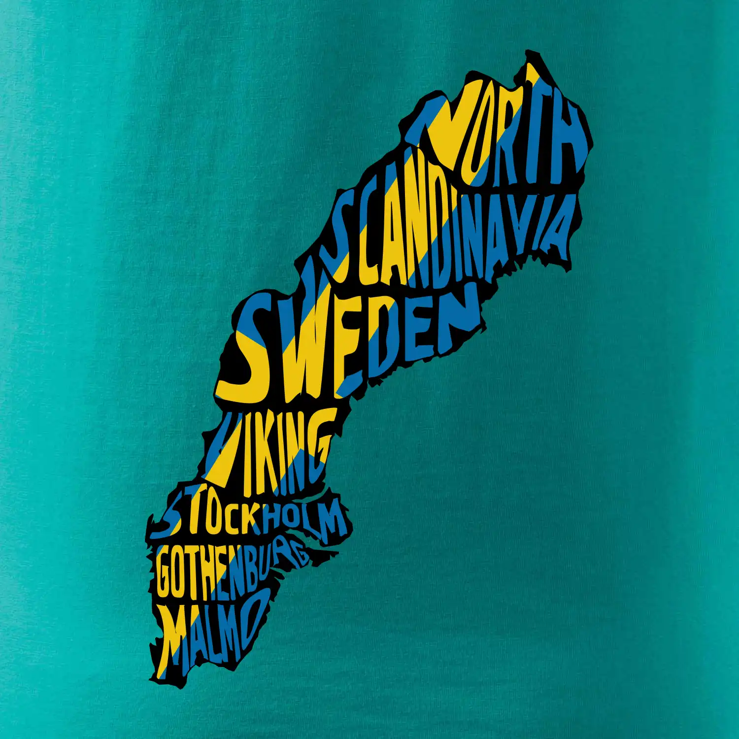 Mapy - názvy měst - Švédsko