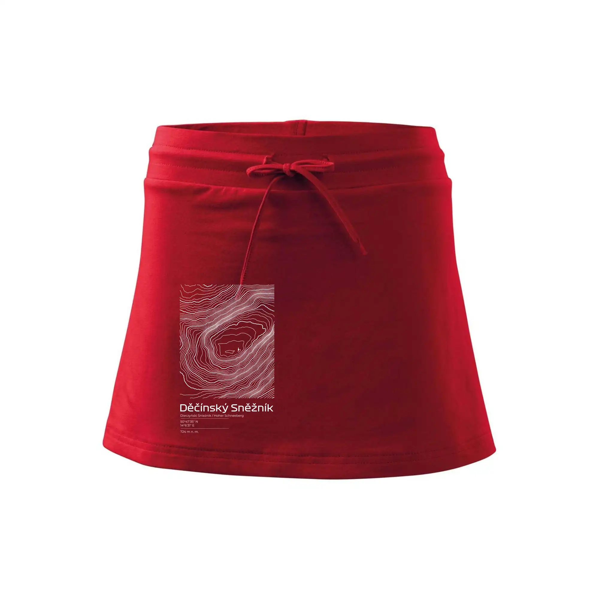 Děčínský Sněžník - vrstevnice v obdélníku