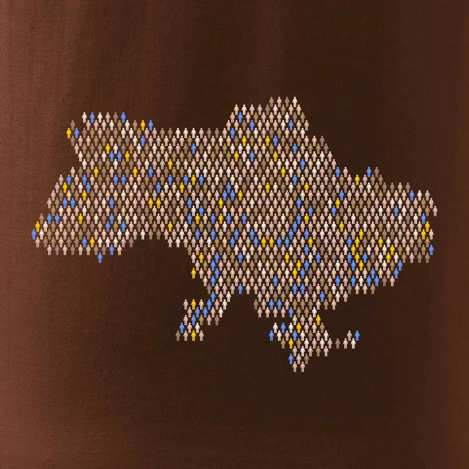 Mapa Ukrajiny panáčci