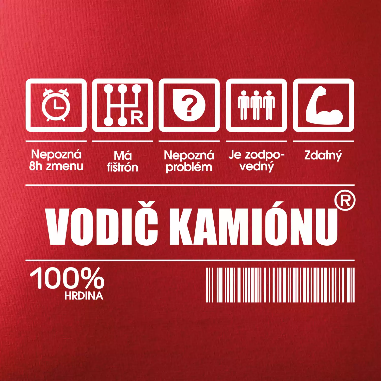 Čiarový kód - Vodič kamionu
