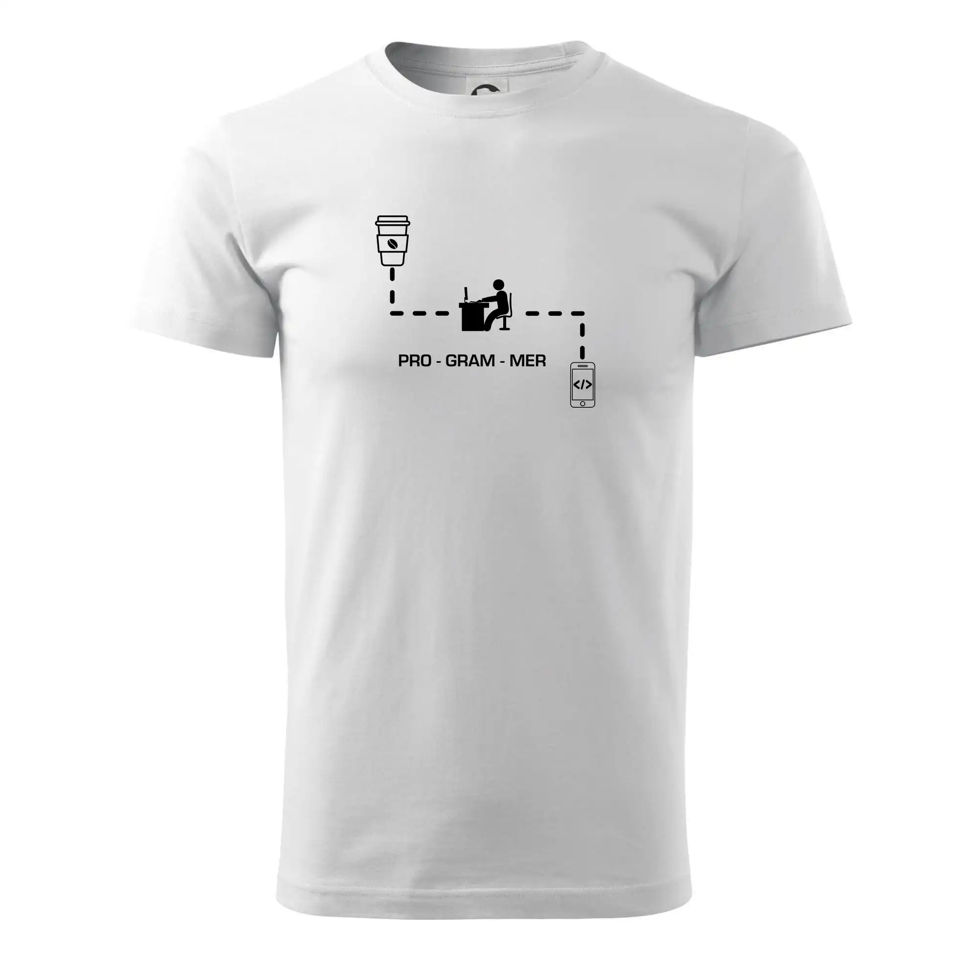Tričká pre ajťákov - Programátor mobil - Tričko extra veľké  (5-8XL)