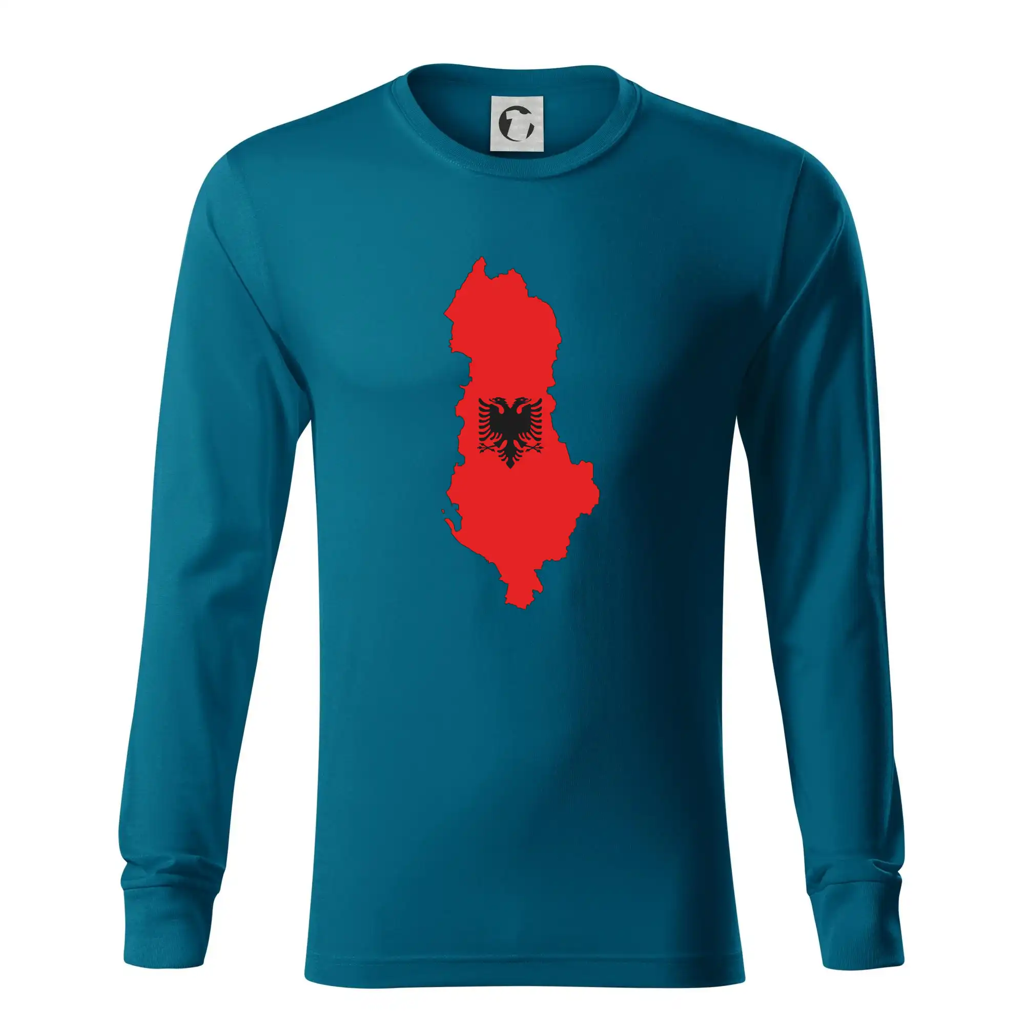 Albánie mapa a znak