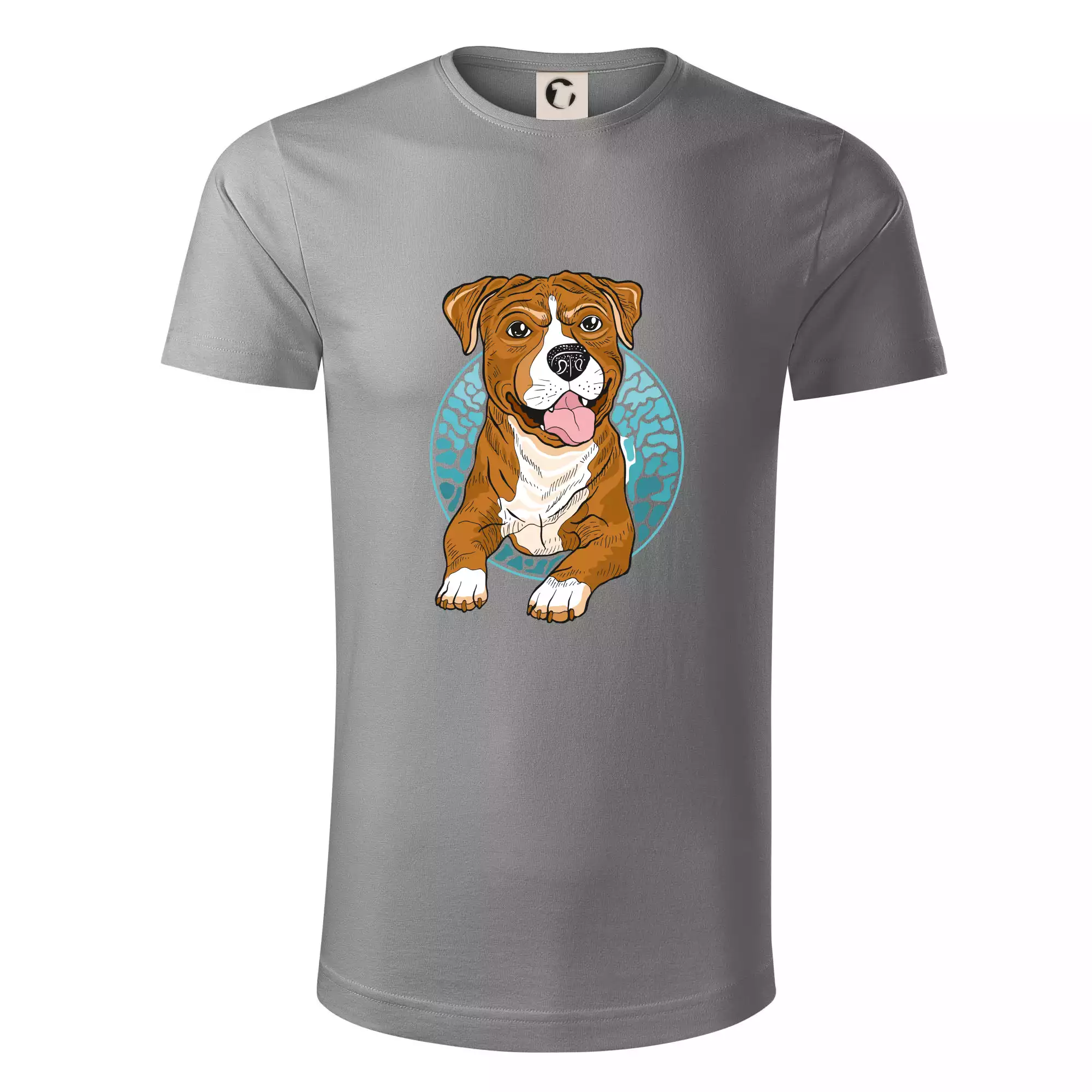 Americký staford kreslený v kolečku (Pecka design)