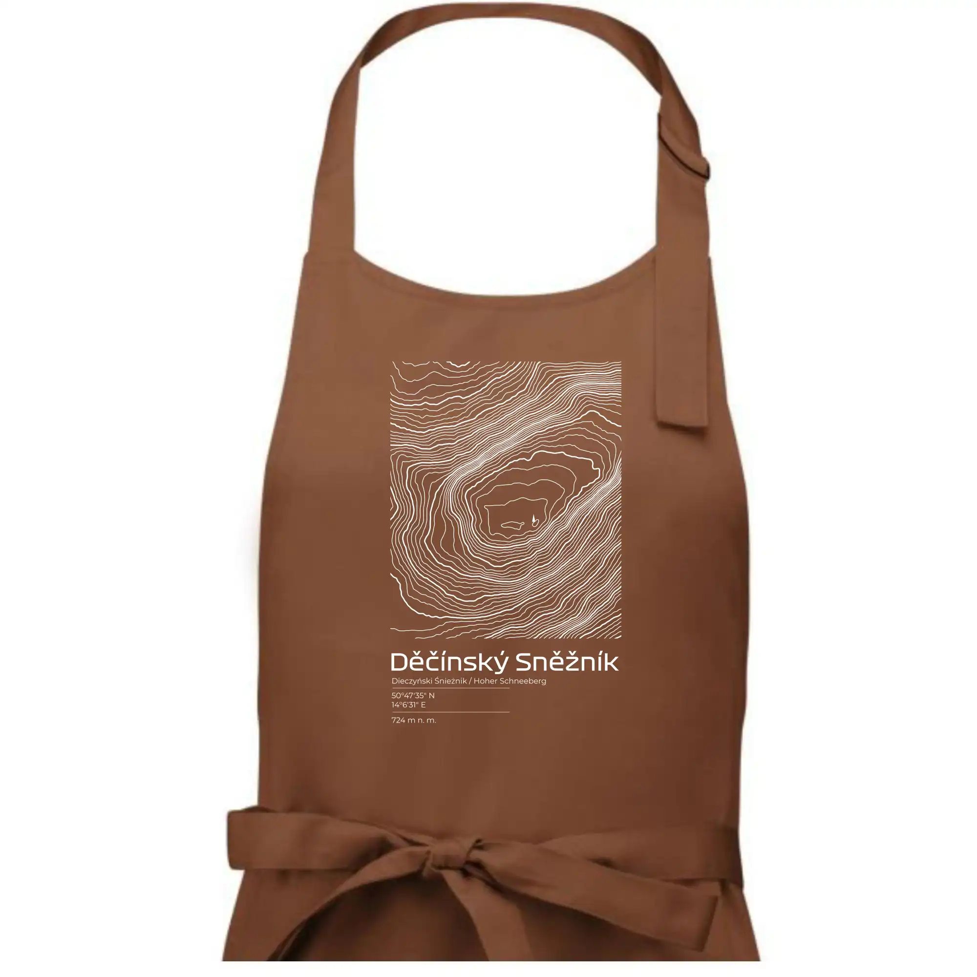 Děčínský Sněžník - vrstevnice v obdélníku