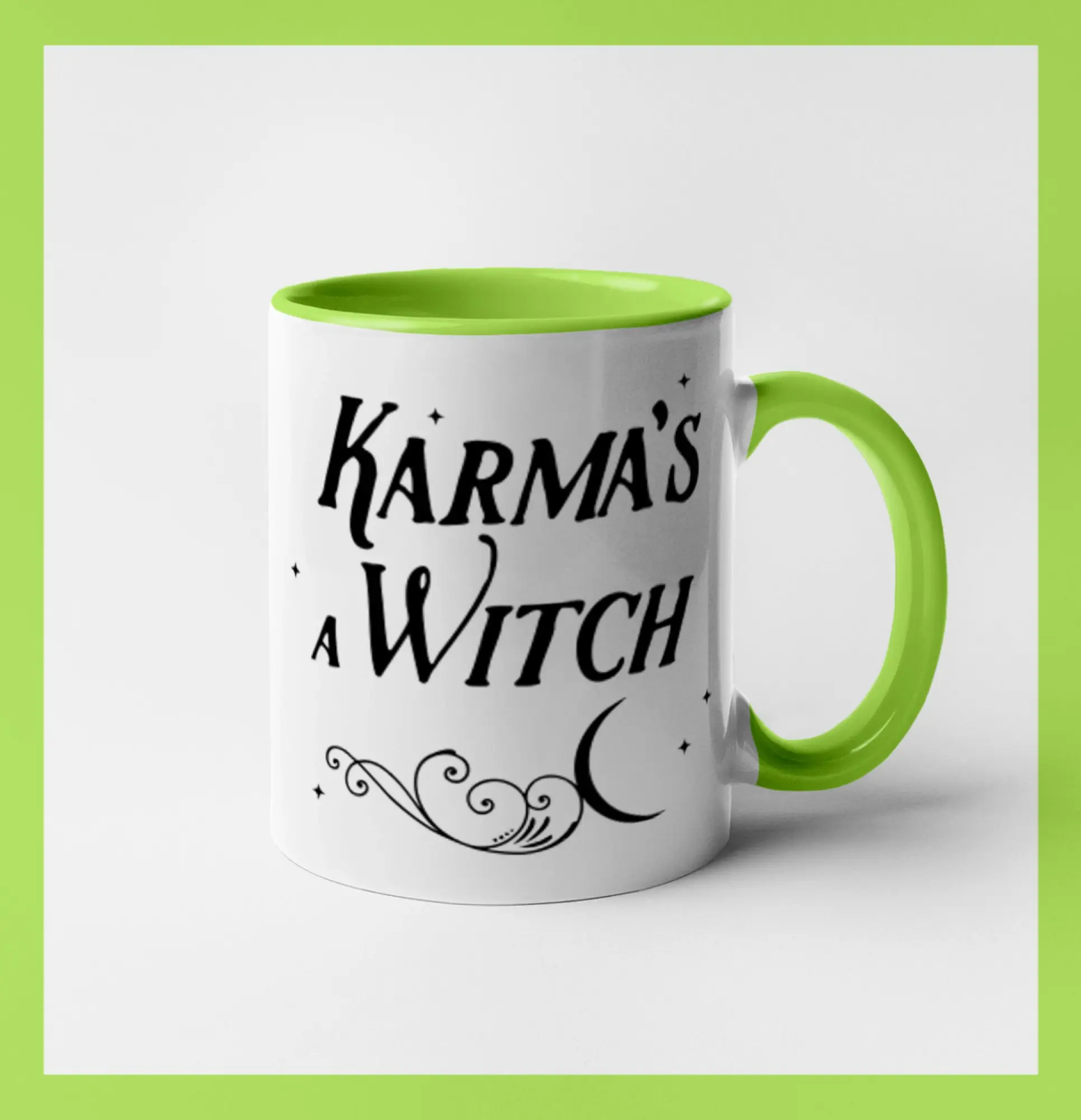 Grafické tričká - Karma's a Witch - nápis - Hrnček 