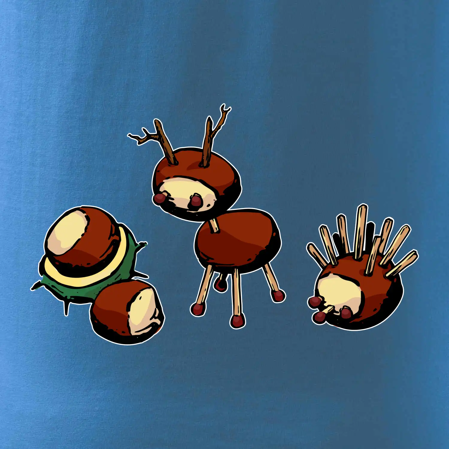 Kaštanová zvířátka - v řadě