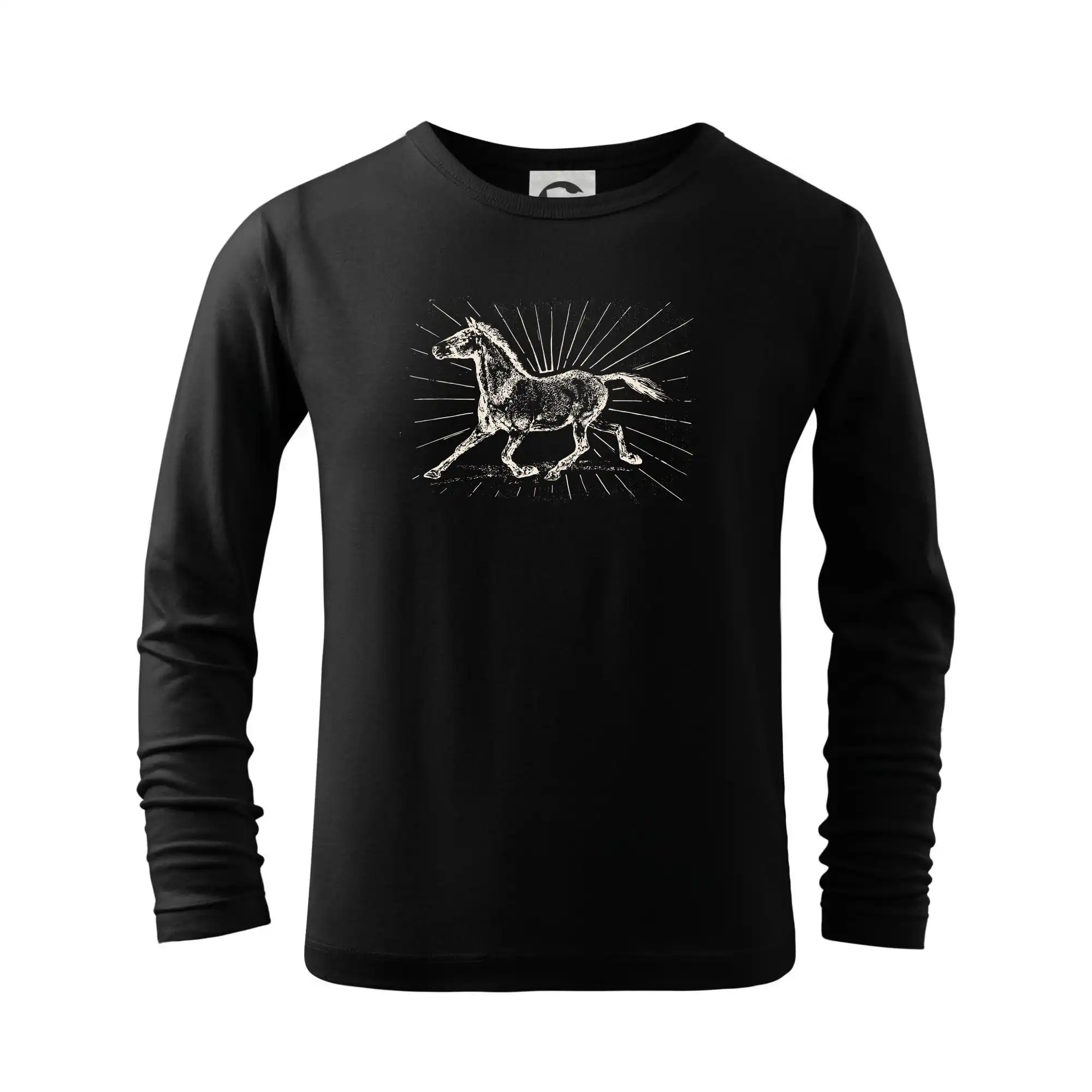 Tričká s koňmi - Kôň a lúče - Tričko detské Long Sleeve
