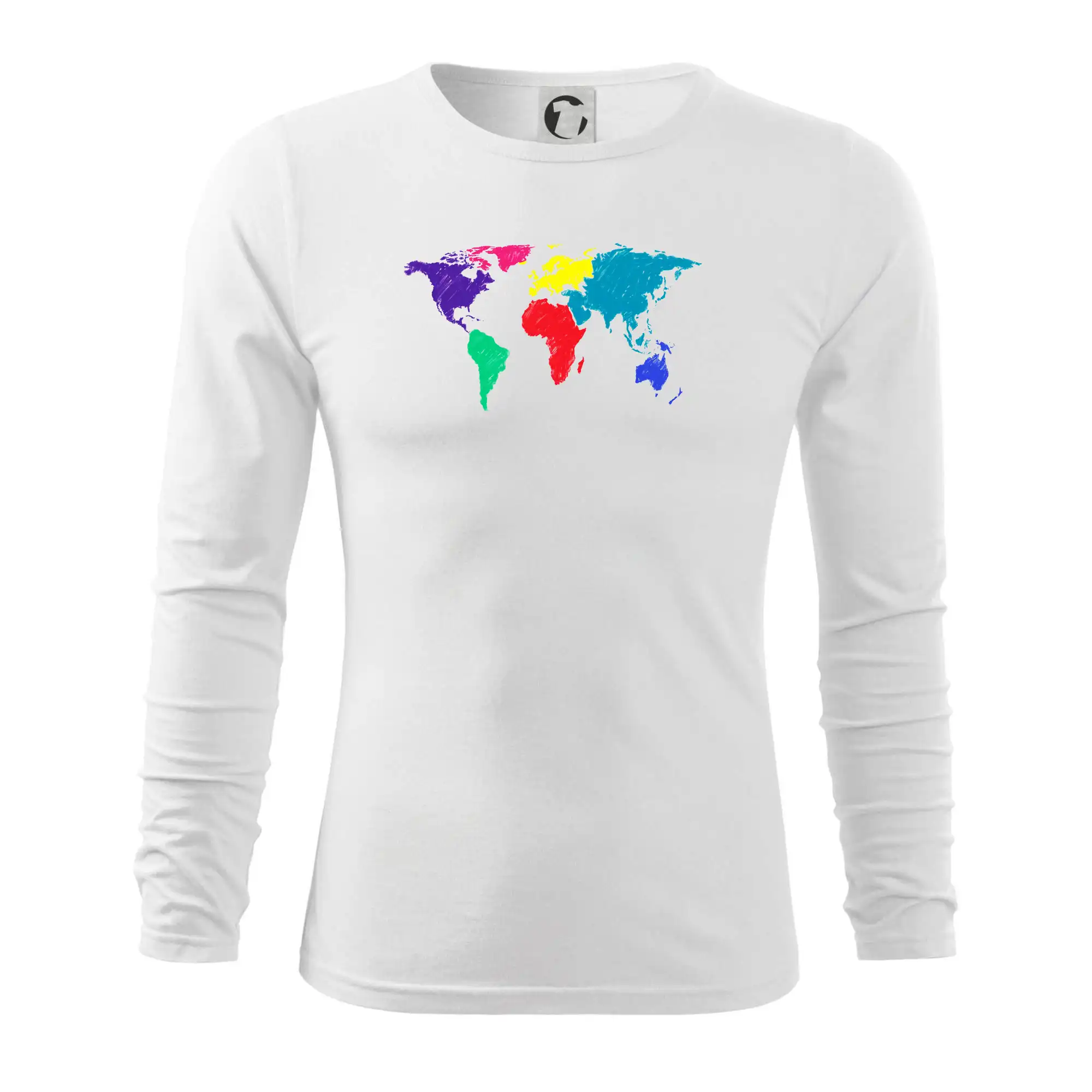 Světové kontinenty bez názvů - barevné