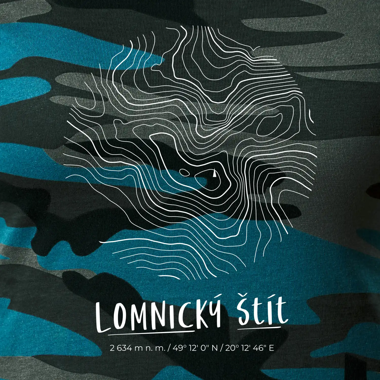 Lomnický štít - vrstevnice v kruhu