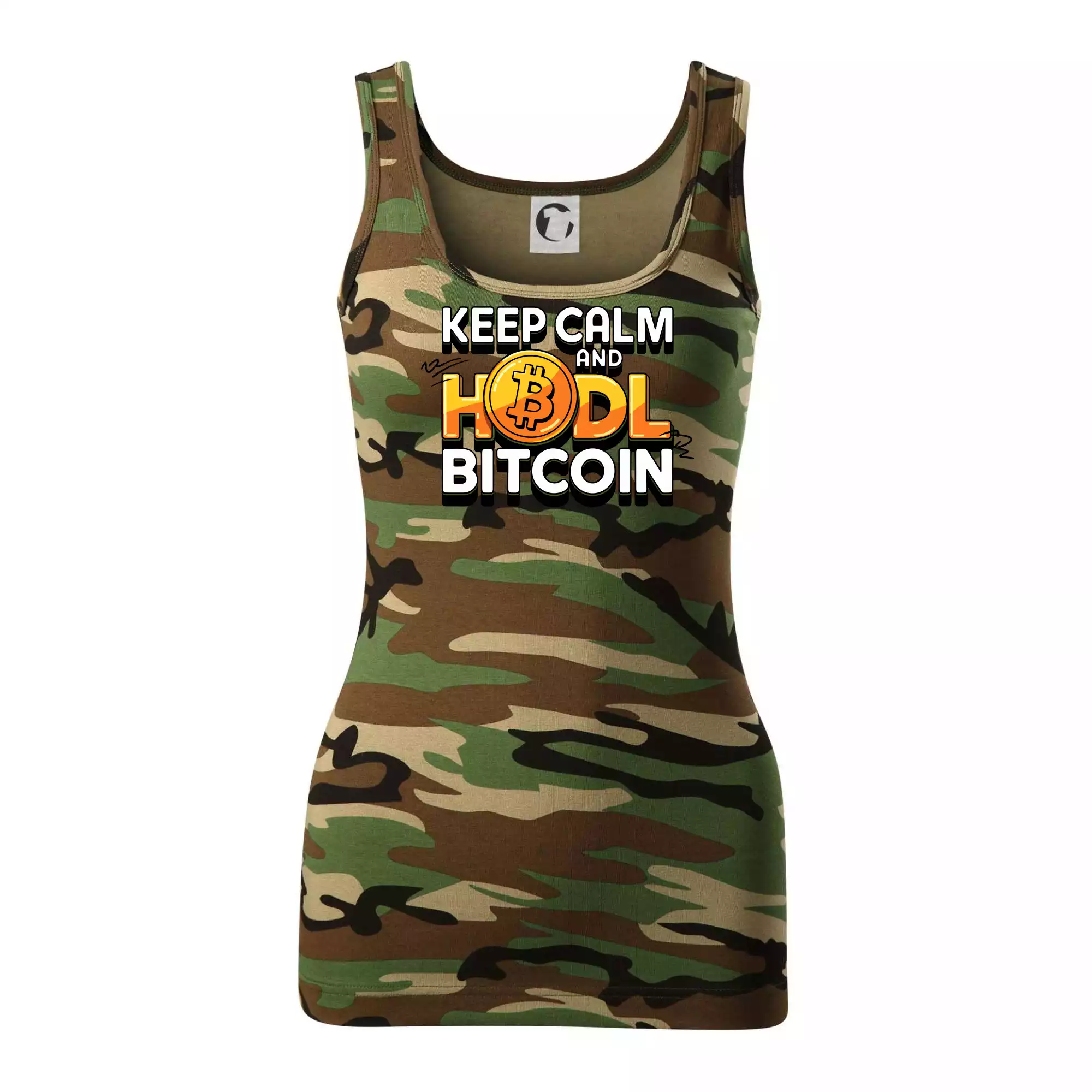 3D nápis Keep Calm and HODL Bitcoin