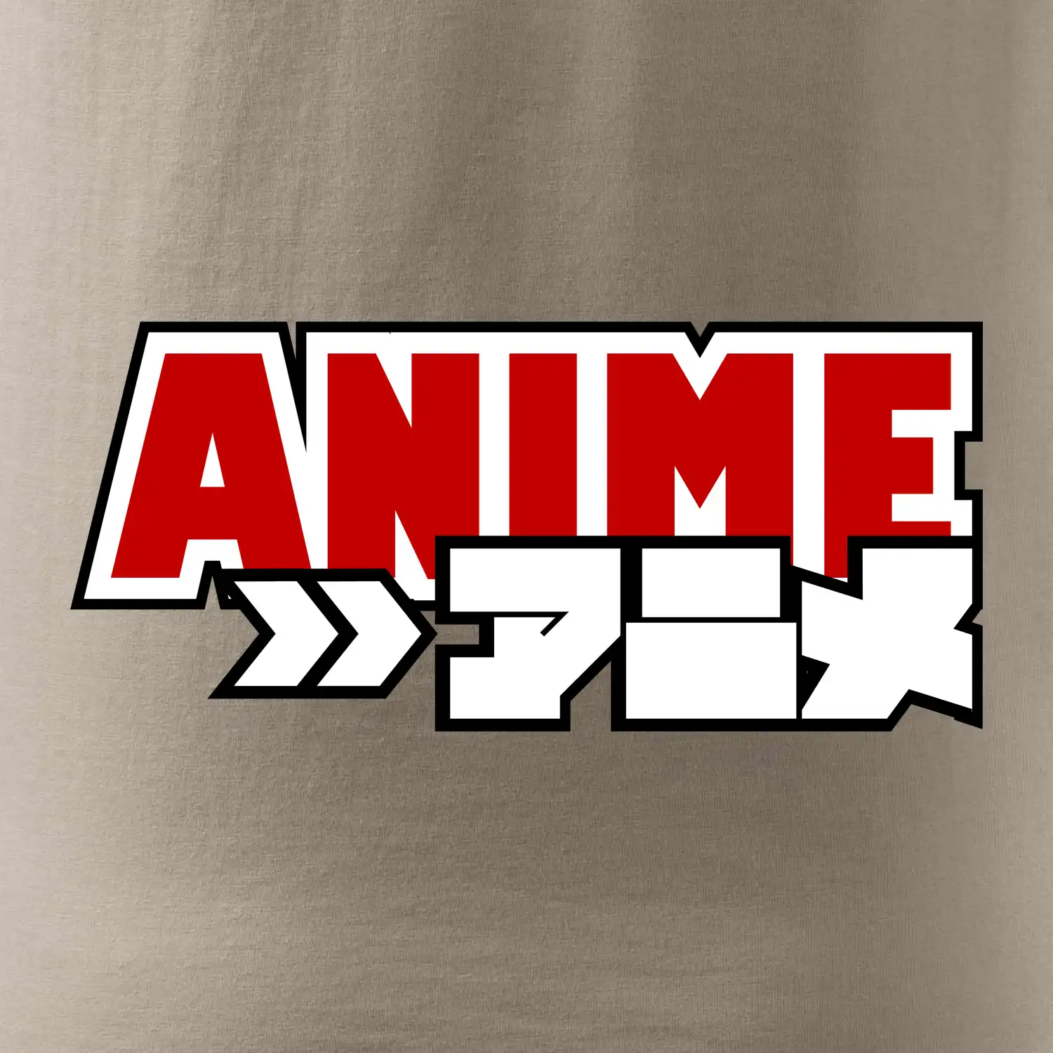 Anime nápis červený