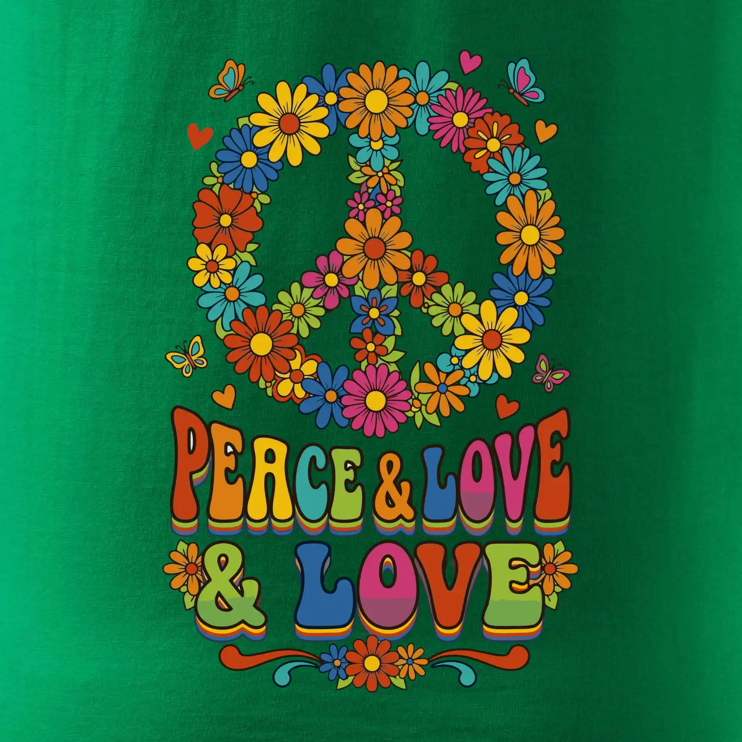 Peace and love - na výšku s květy