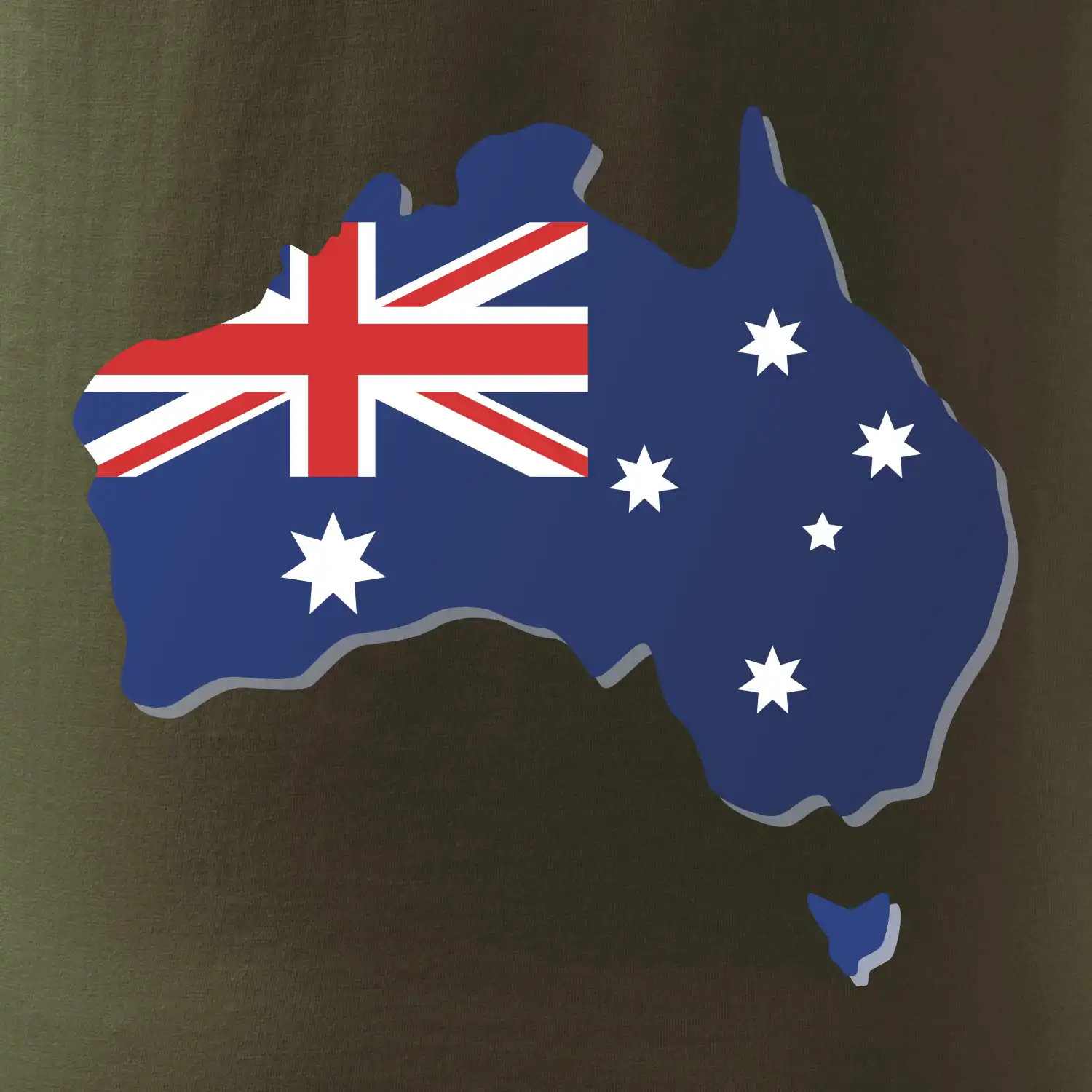 Austrálie - vlajka mapa