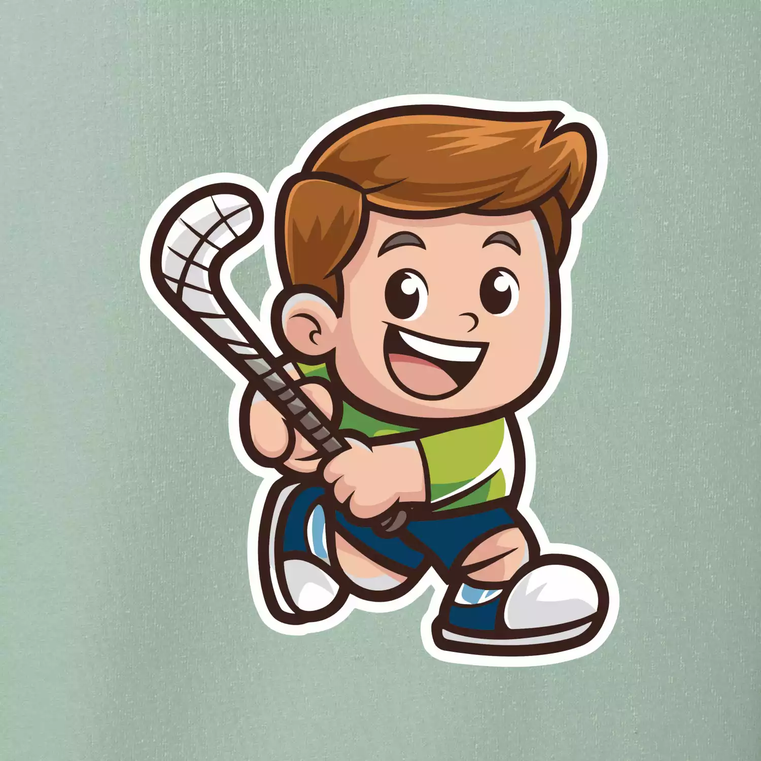 Ikona pozemní hokej kluk