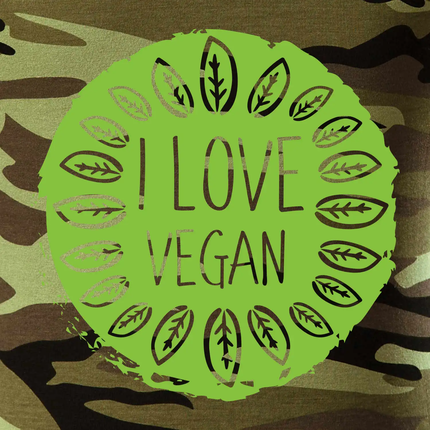 I love vegan v kruhu