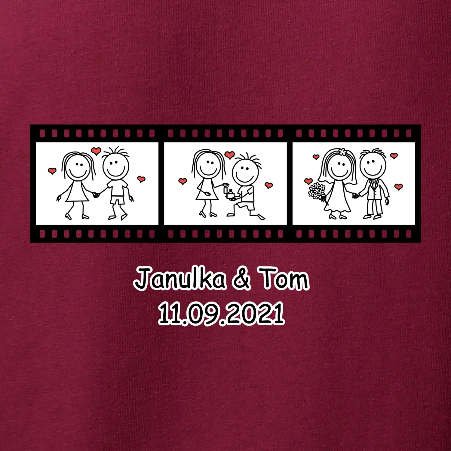 Svatební den - váš nápis (Hana-creative)