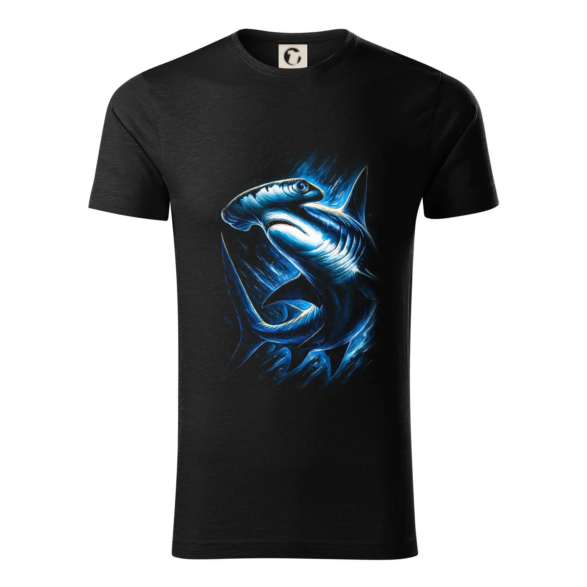 Tričká pre rybárov s potlačou - Obrázok žralok kladivák - Tričko z organickej bavlny