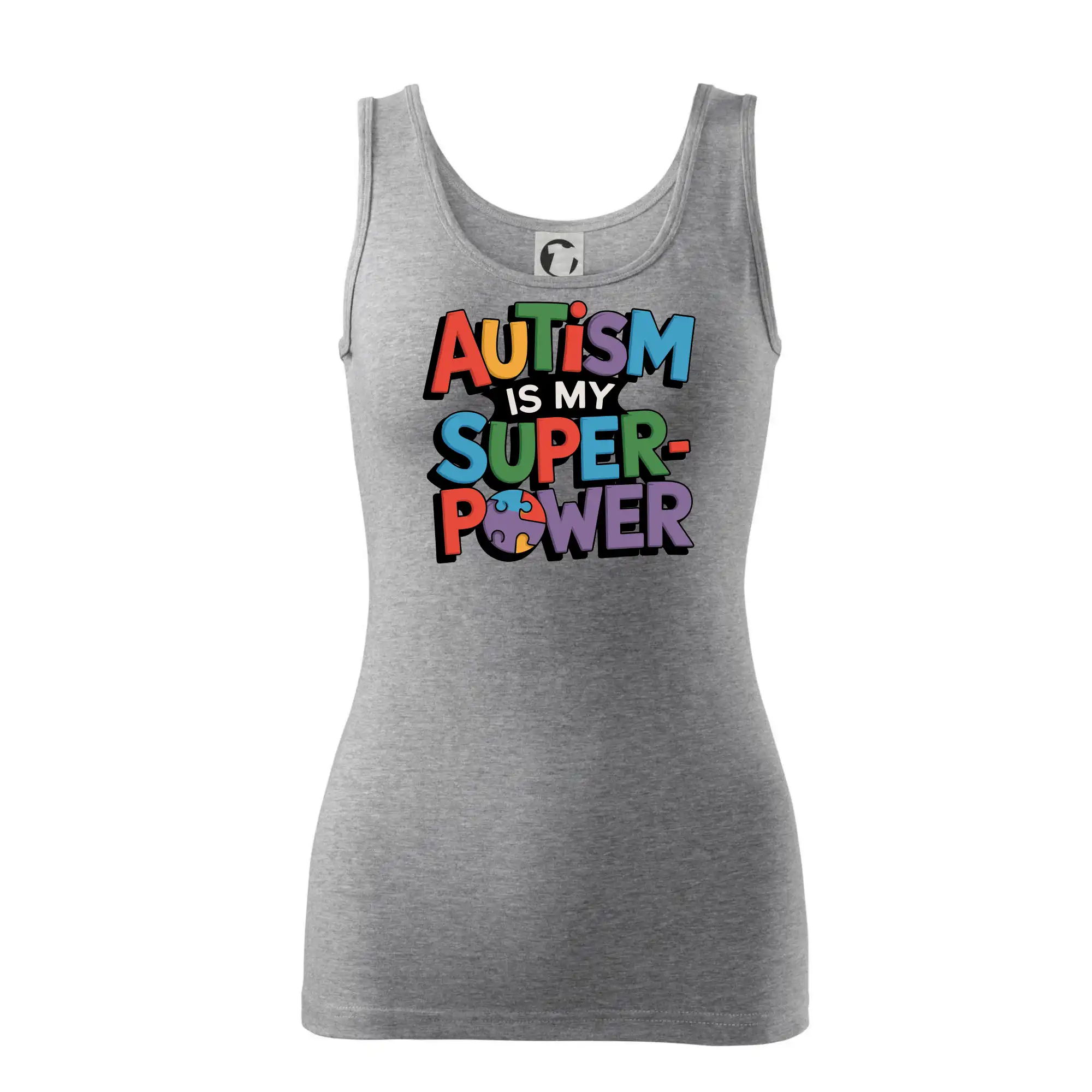 Tričká a mikiny pre autistov - Autism is my superpower barevný - Dámske tielko