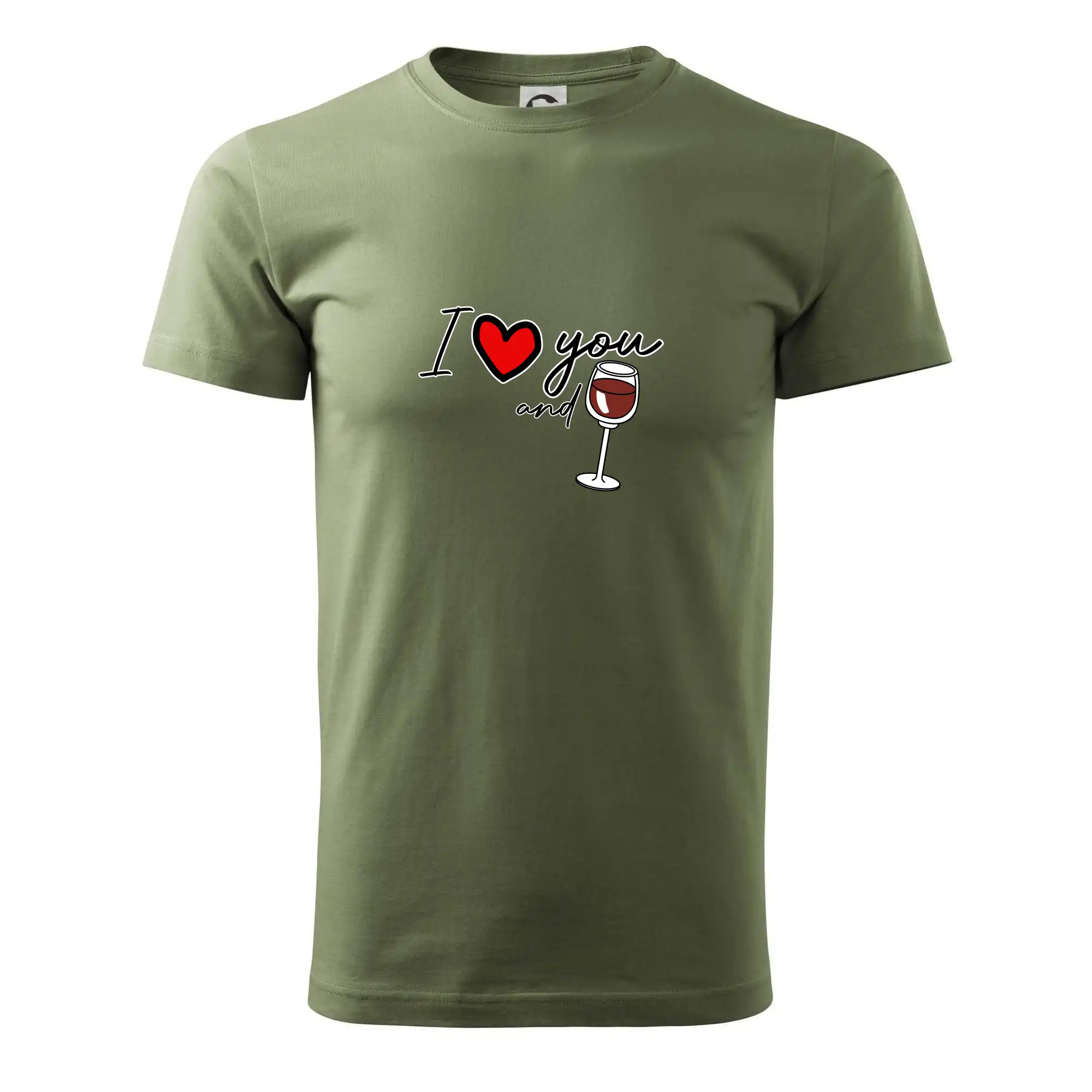 I love you and red wine - Klasické pánske tričko vyššej gramáže
