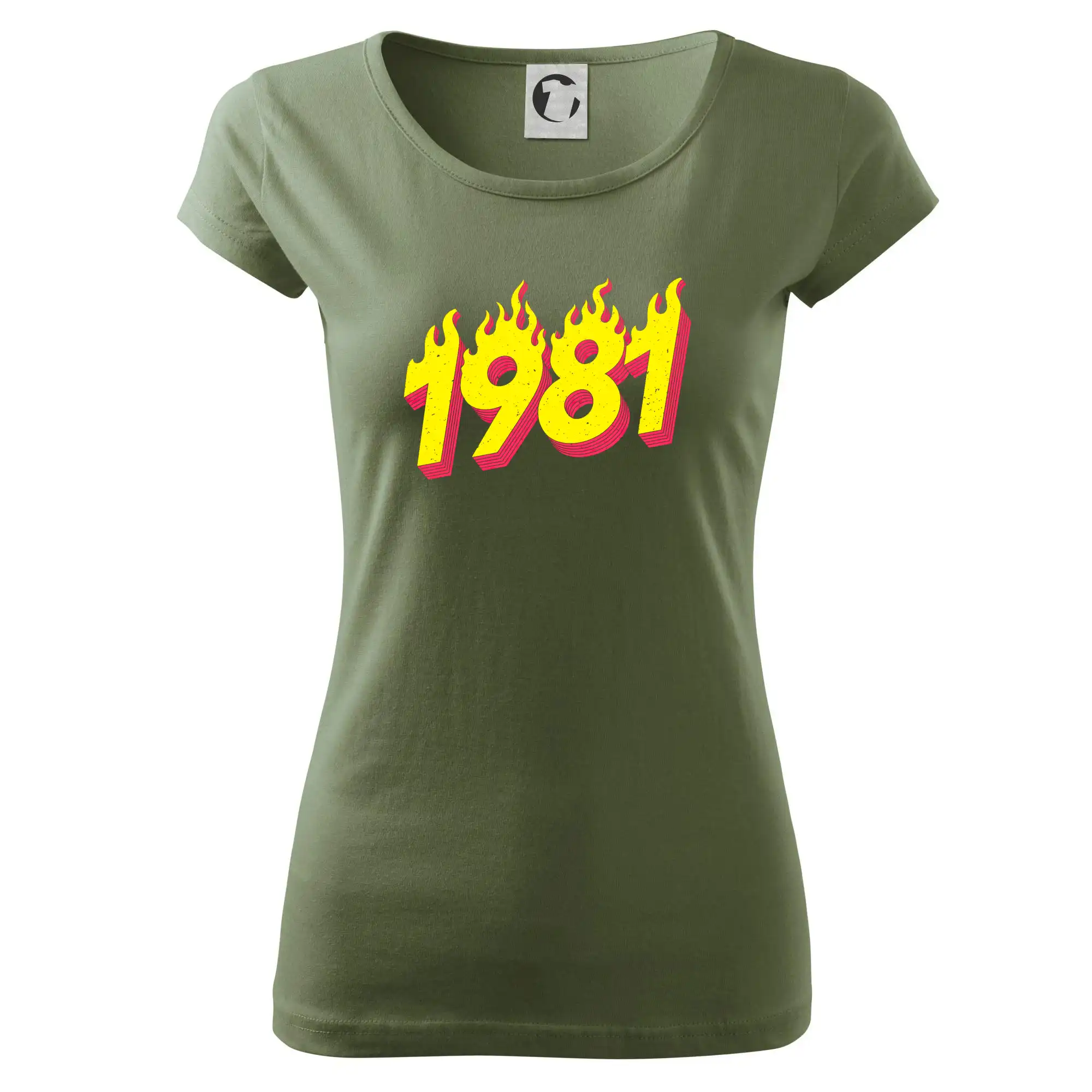 Trička s ročníkom 1981 - Narodeniny v ohni 1981 - Dámske tričko Pure