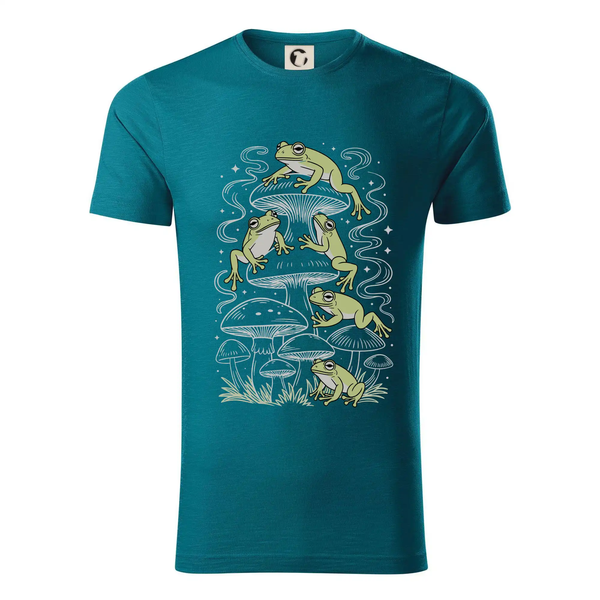 Tričká s motívmi ktoré frčia na internete - Goblincore frogs and various mushrooms - Tričko z organickej bavlny