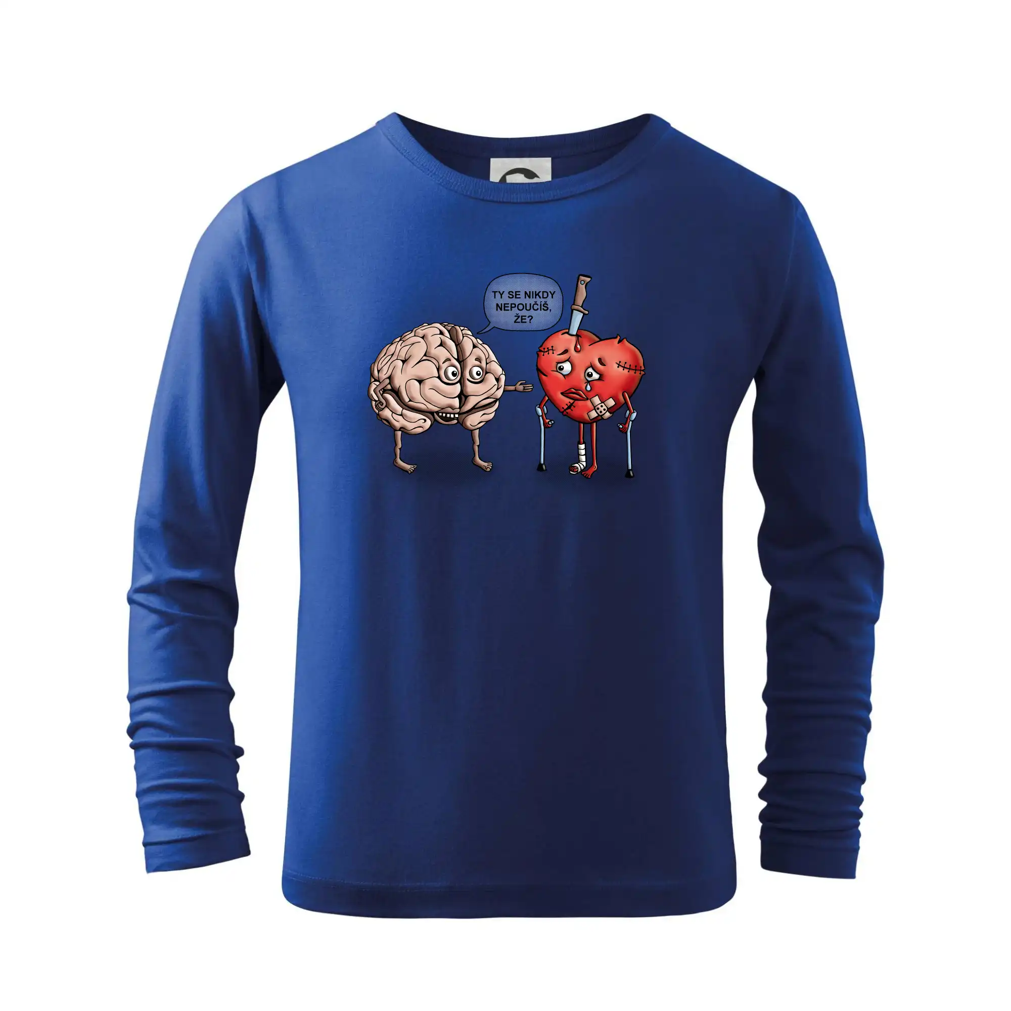 Tričká pre zamilovaných - Mozog a srdce - poučenie (Hana-creative) - Tričko detské Long Sleeve