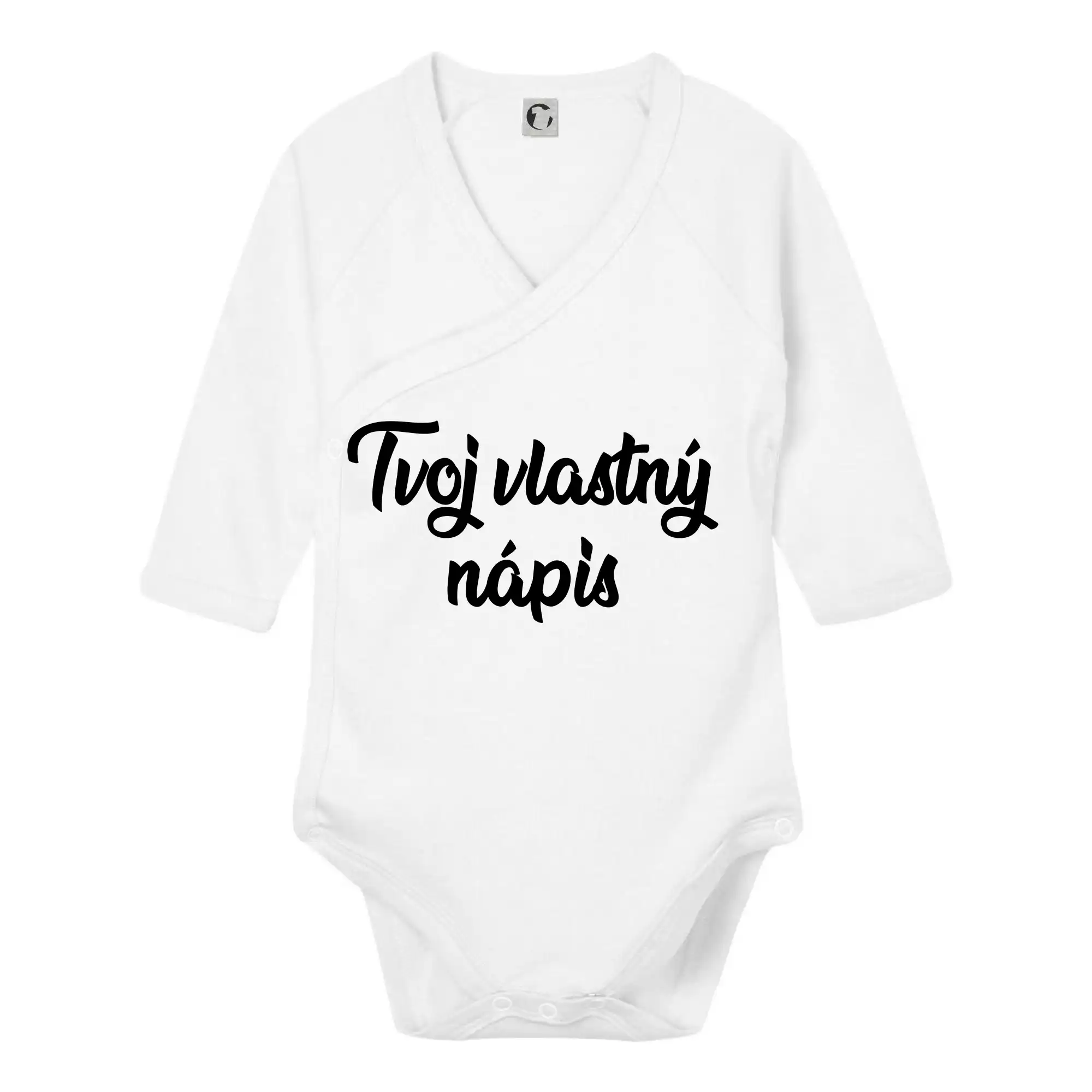 MyShirt tričká - Tvoj vlastný nápis písací - Body zavinovacie s dlhým rukávom