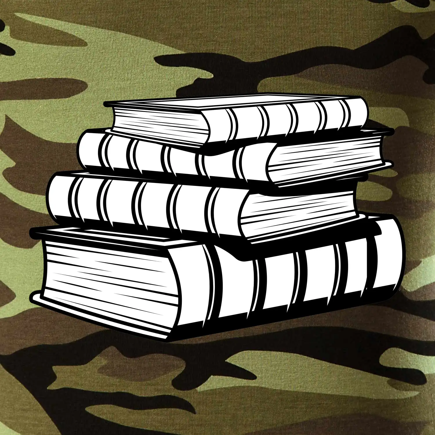 Knihy černobílé na sobě