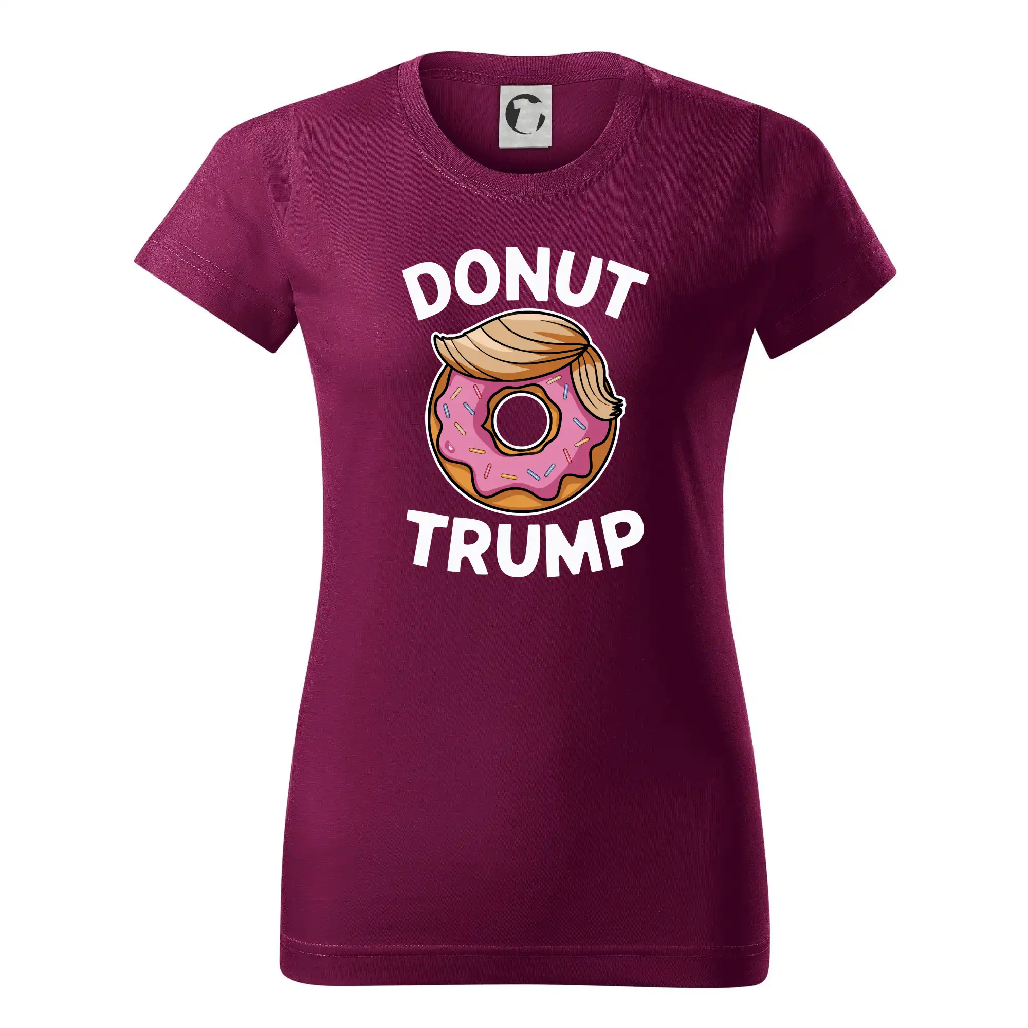 Politické tričká - Donut Trump - Dámske tričko basic - ľahko voľnejšie a dlhšie