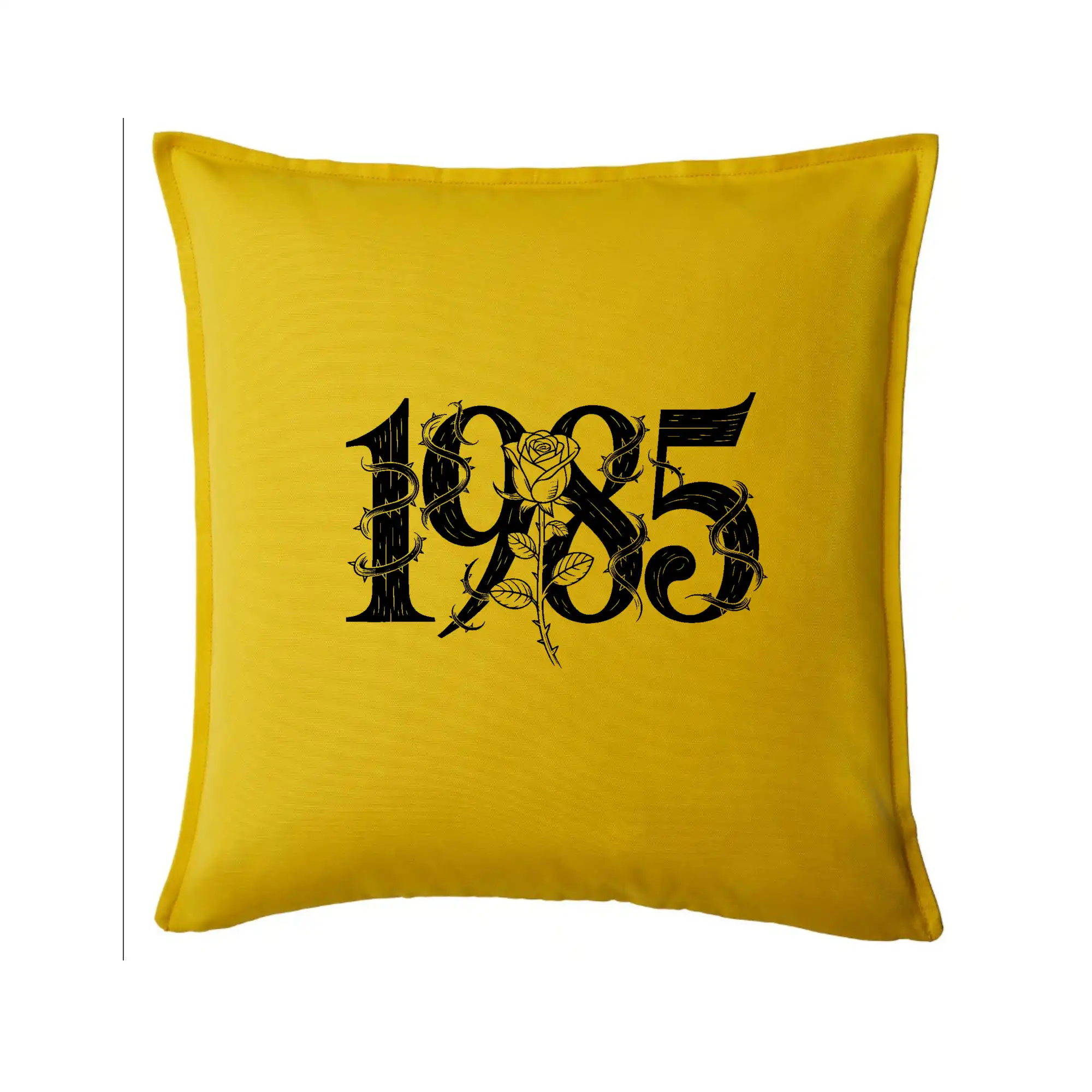Trička s ročníkom 1985 - Ročník s ružou 1985 - Vankúš 50x50