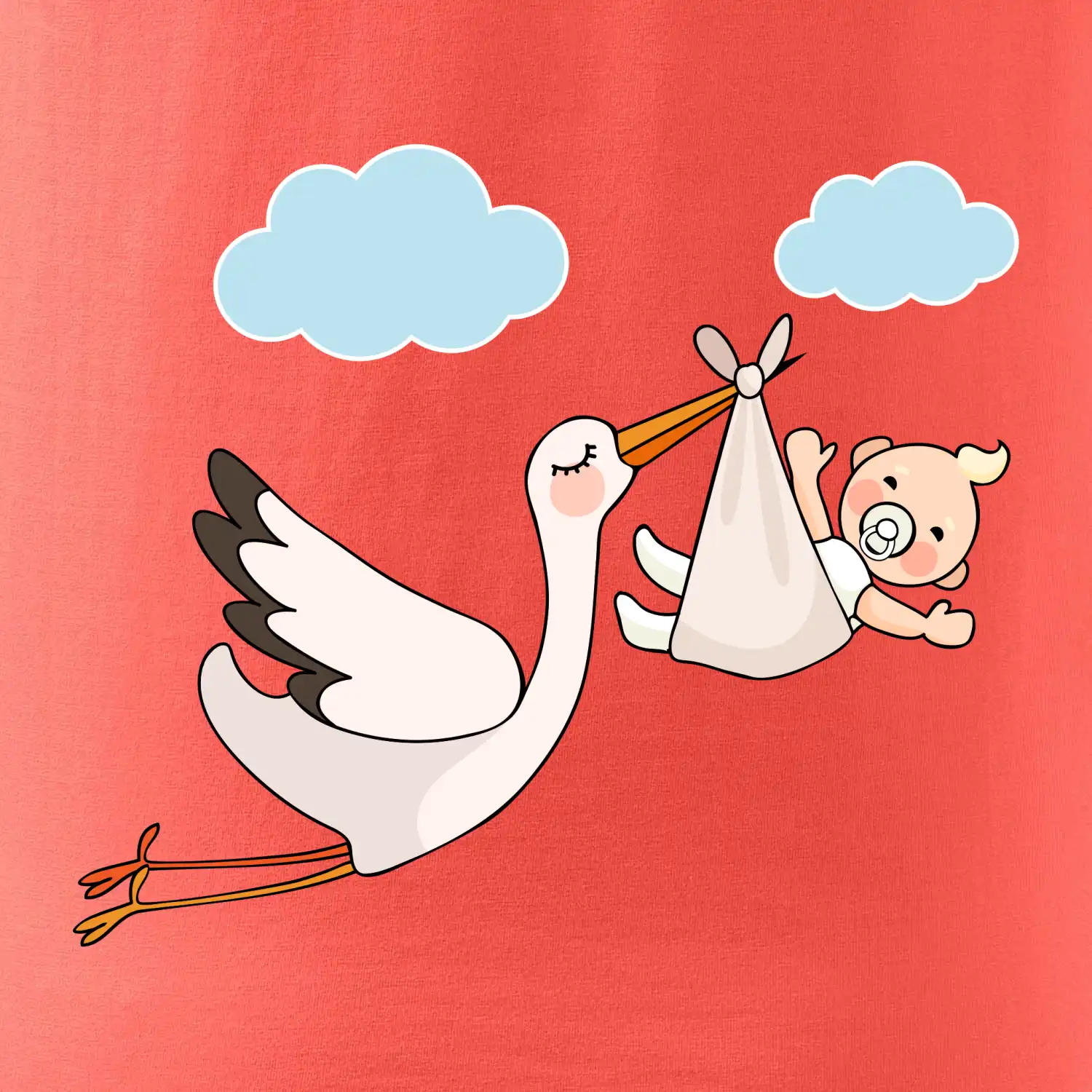 Čáp čekáme miminko - neutrální