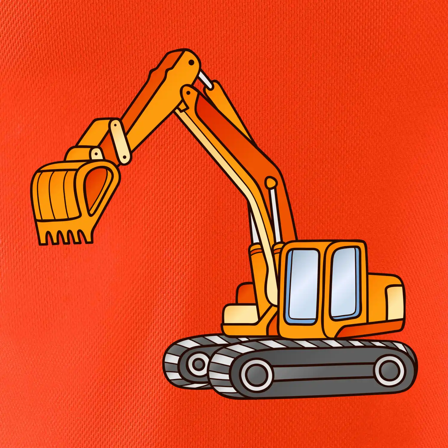 Bagr bez nápisu oranžový