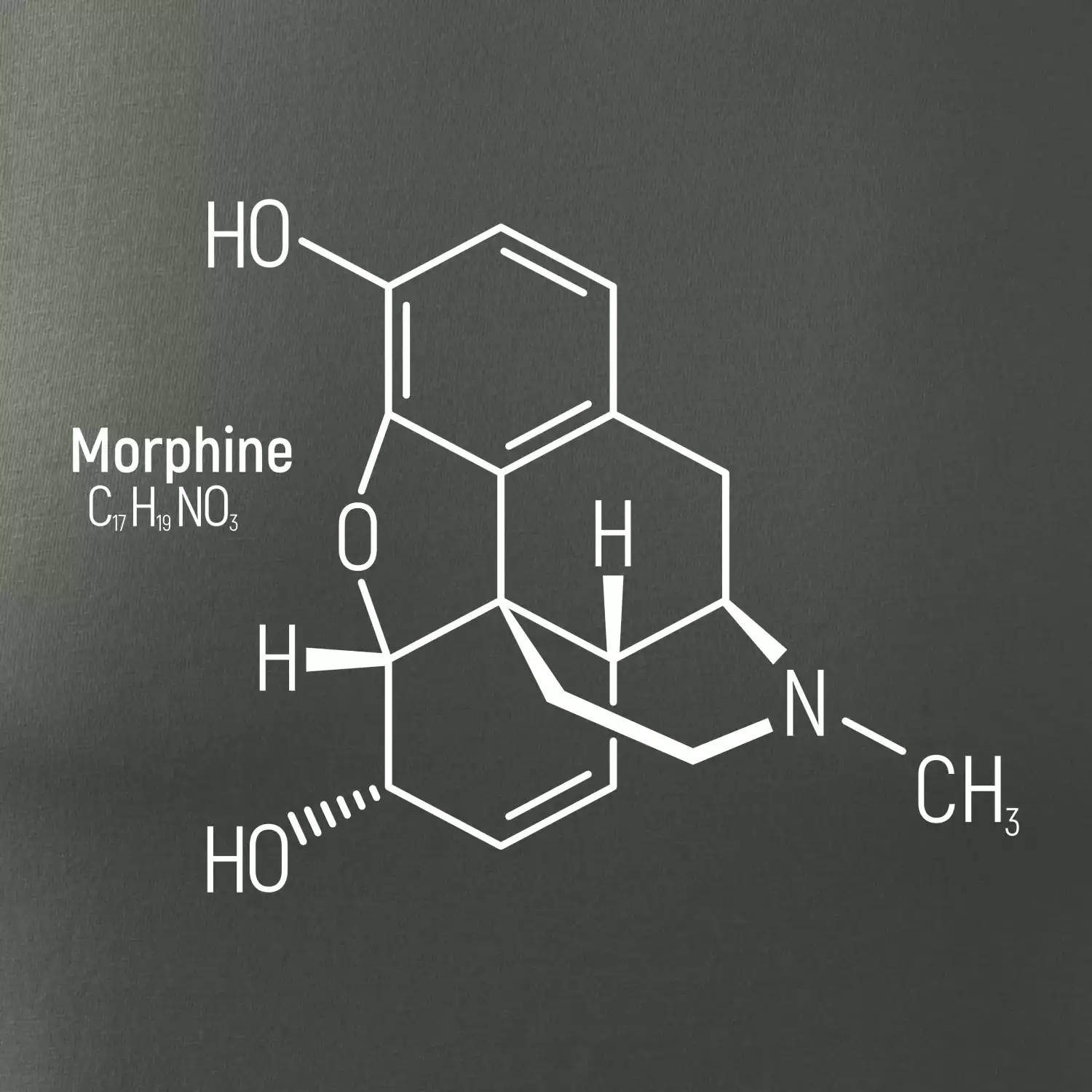 Molekulární struktura Morfin