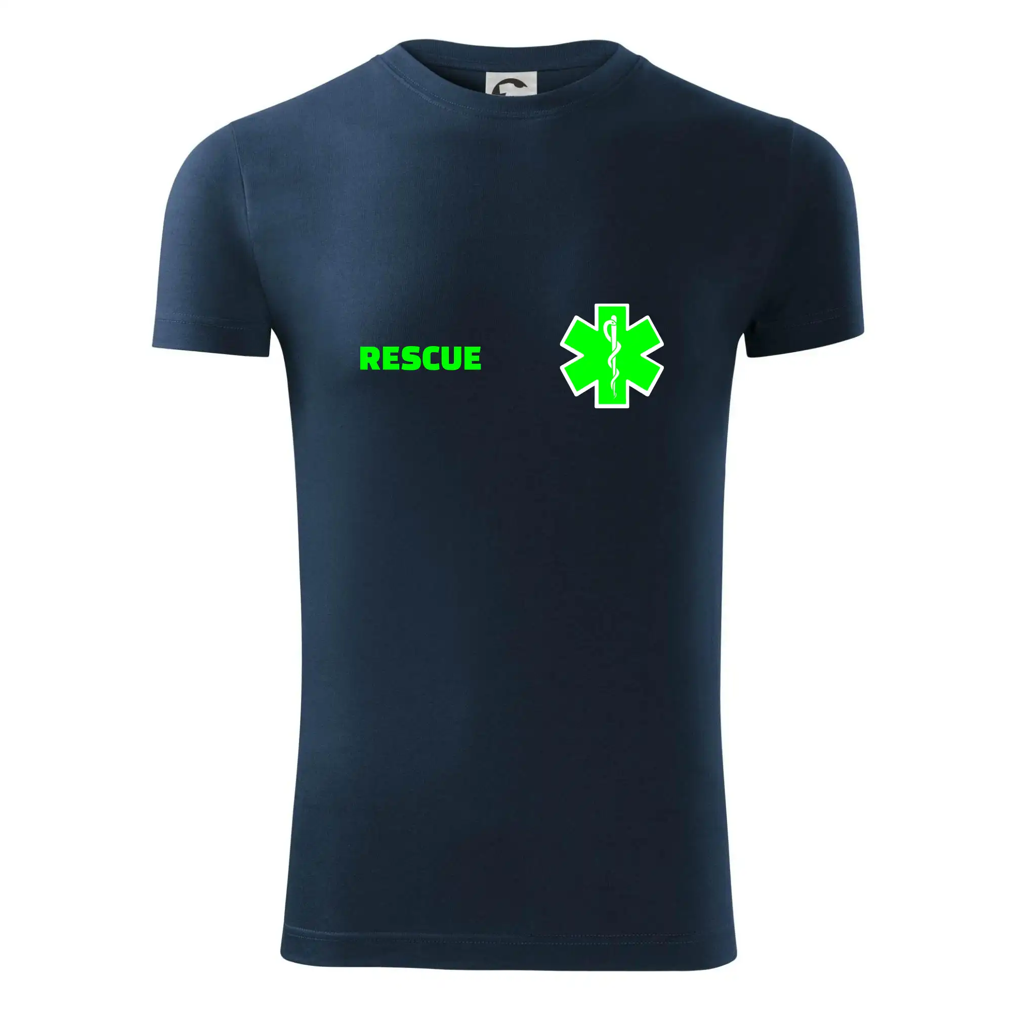 Tričká a mikiny pre záchranárov a lekárov - Kvalitné oblečenie pre zdravotníkov - Rescue - Fluo zelené - Viper FIT - Pánske zúžené tričko