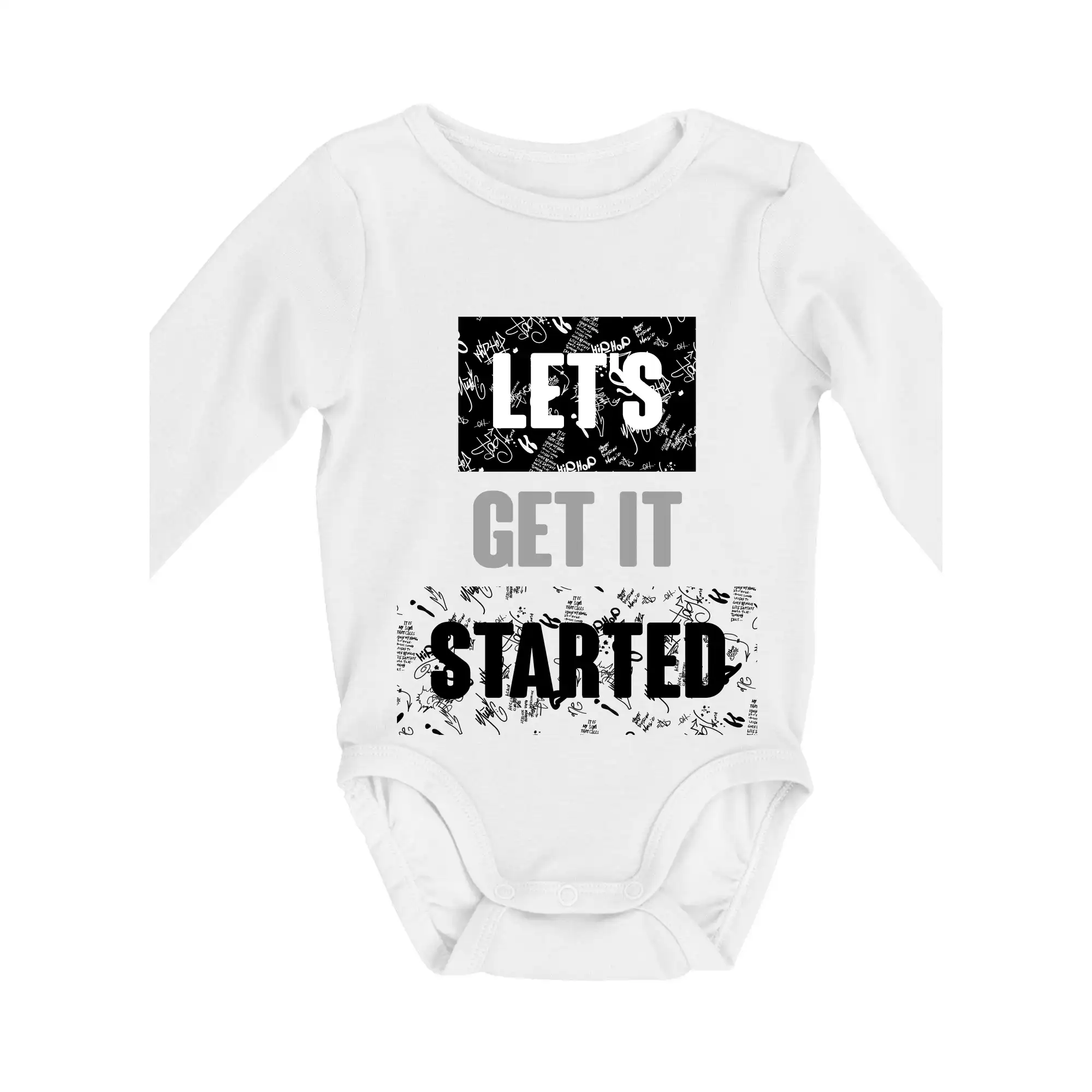 Ostatné nápisy - Lets get it started - Body dojčenské s dlhým rukávom