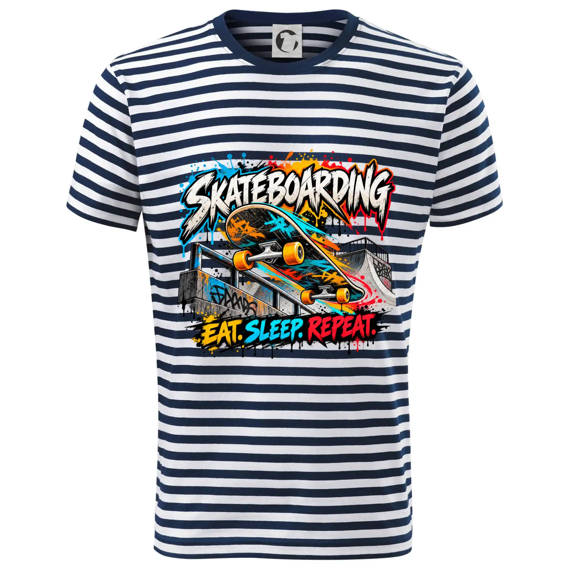 Skateboard ve street stylu eat sleep repeat