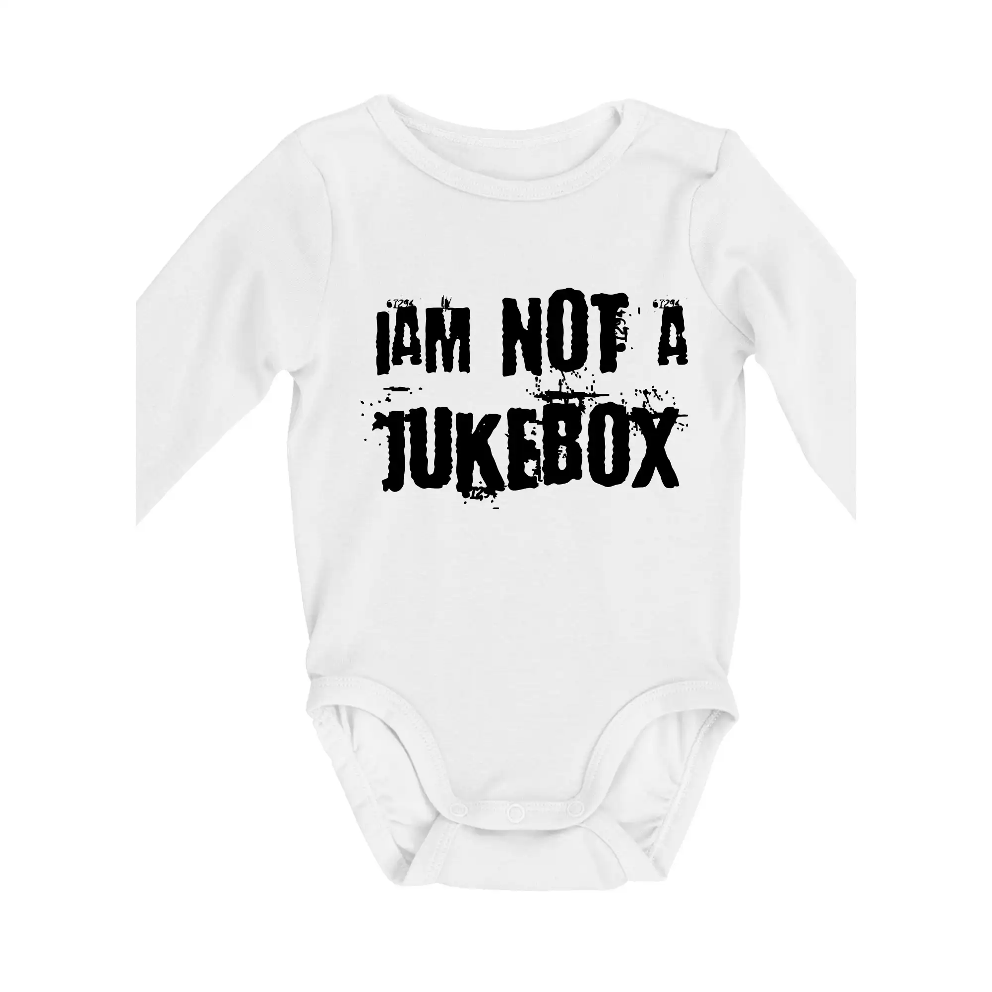 Tričká na párty - Iam not a jukebox - na prsiach - Body dojčenské s dlhým rukávom