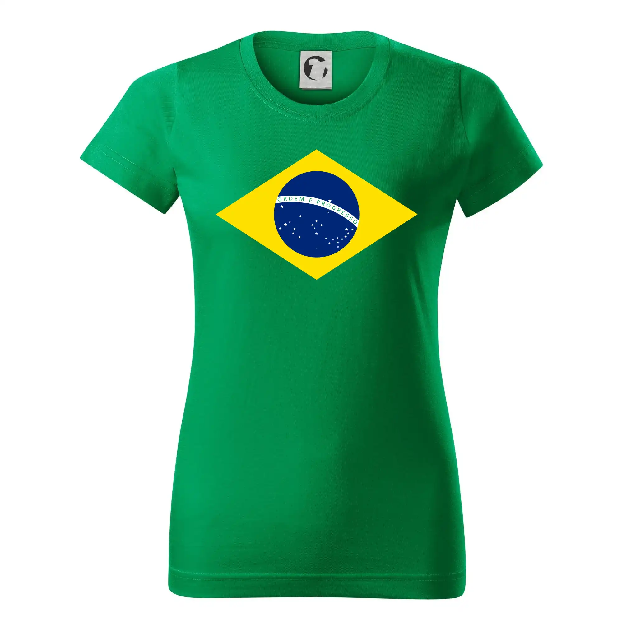 Brazílie vlajka na zeleném