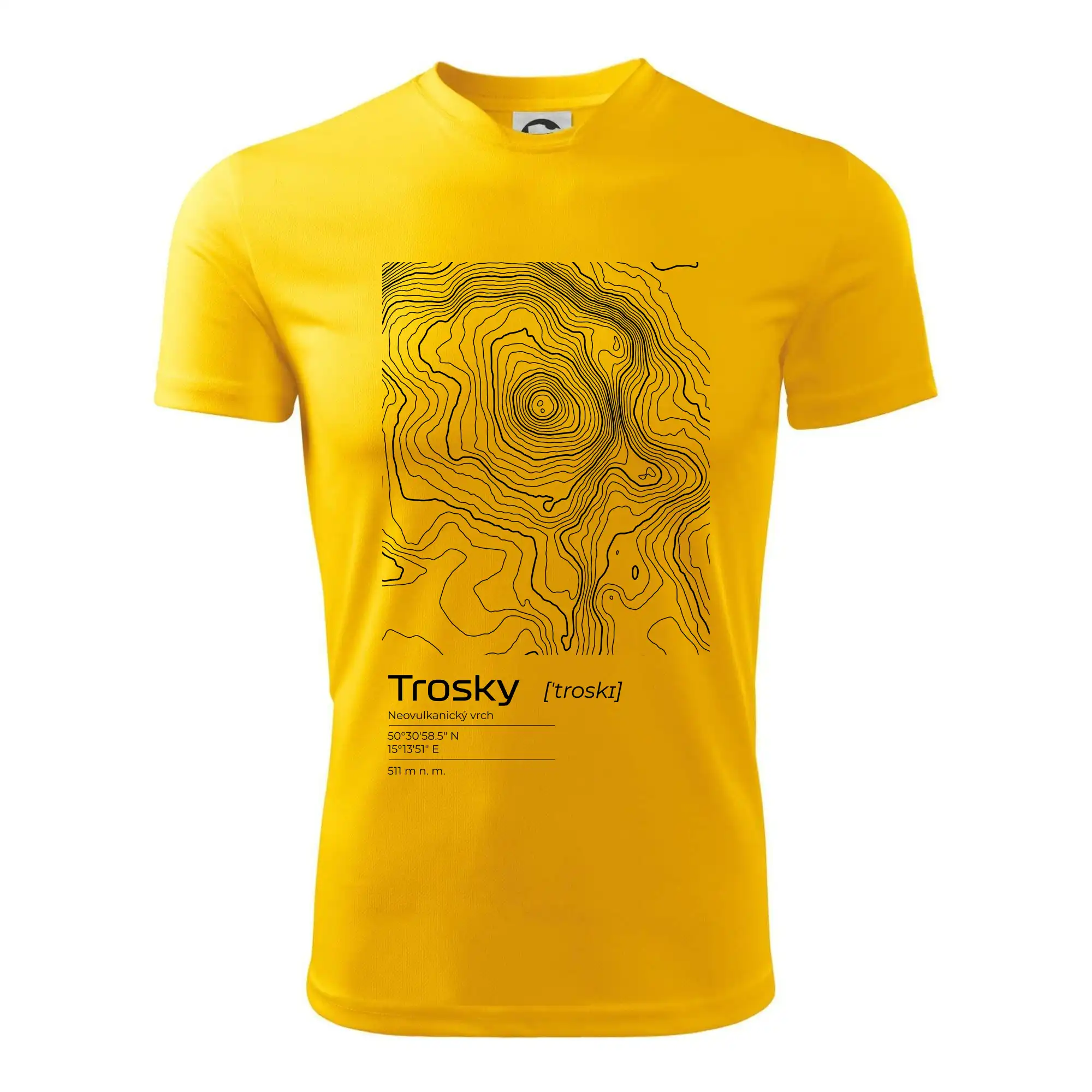 Trosky - vrstevnice v obdélníku