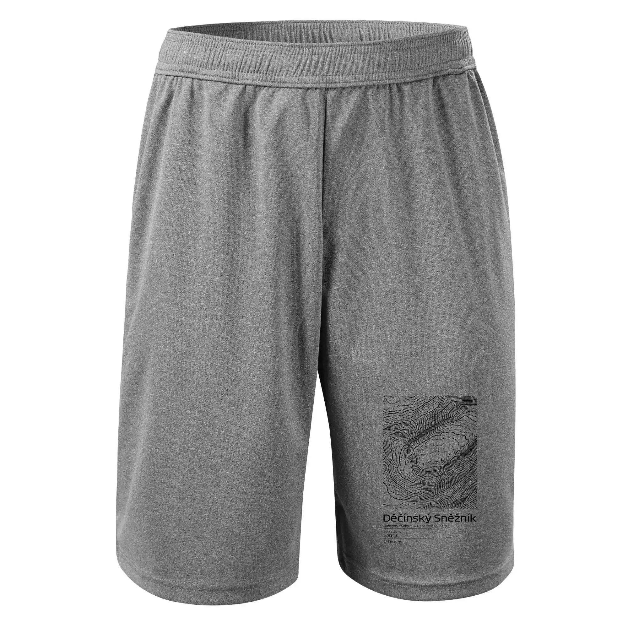 Děčínský Sněžník - vrstevnice v obdélníku