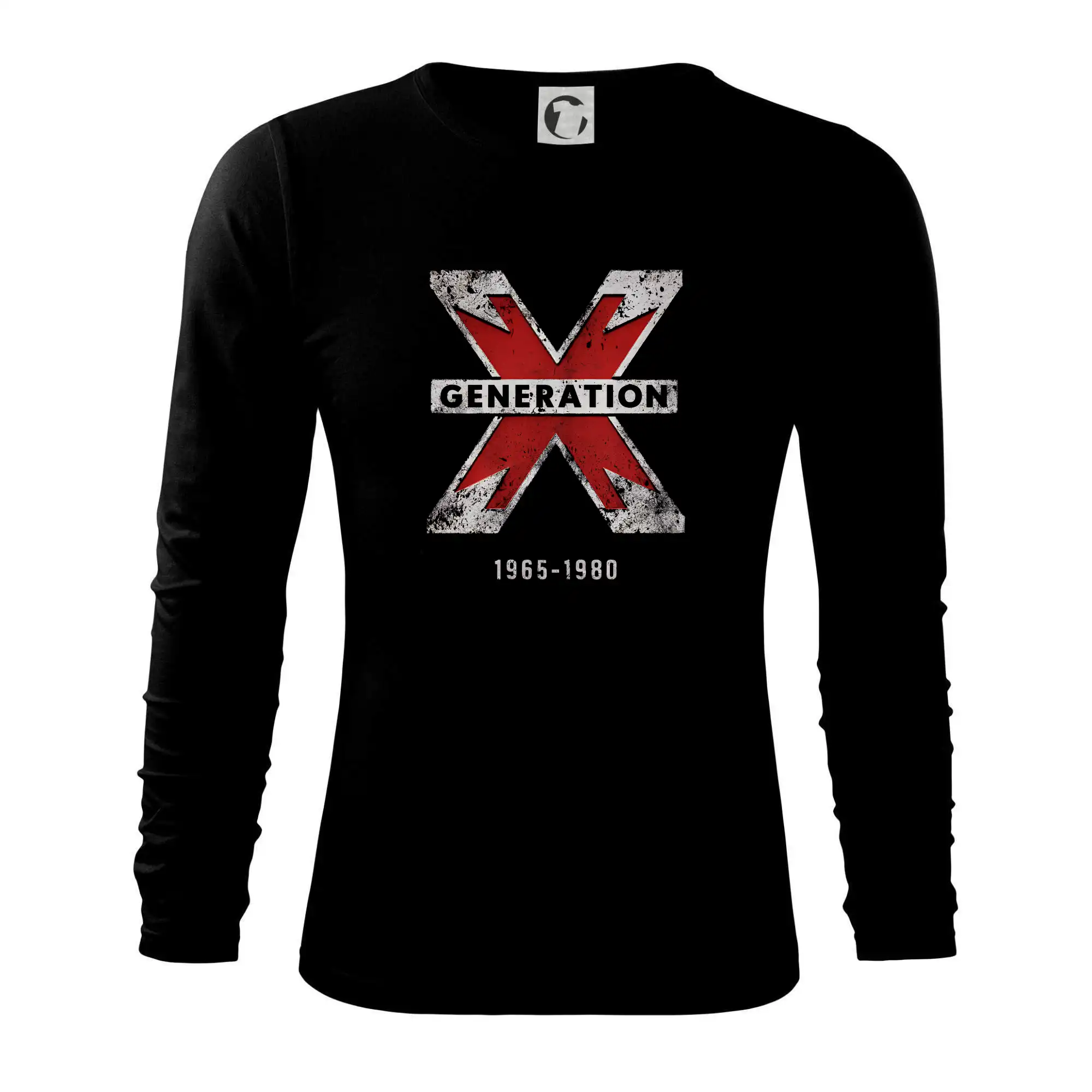 Tričká s motívmi ktoré frčia na internete - Generace X (Gen X) - X 1965 - 1980 - Tričko s dlhým rukávom FIT-T long sleeve