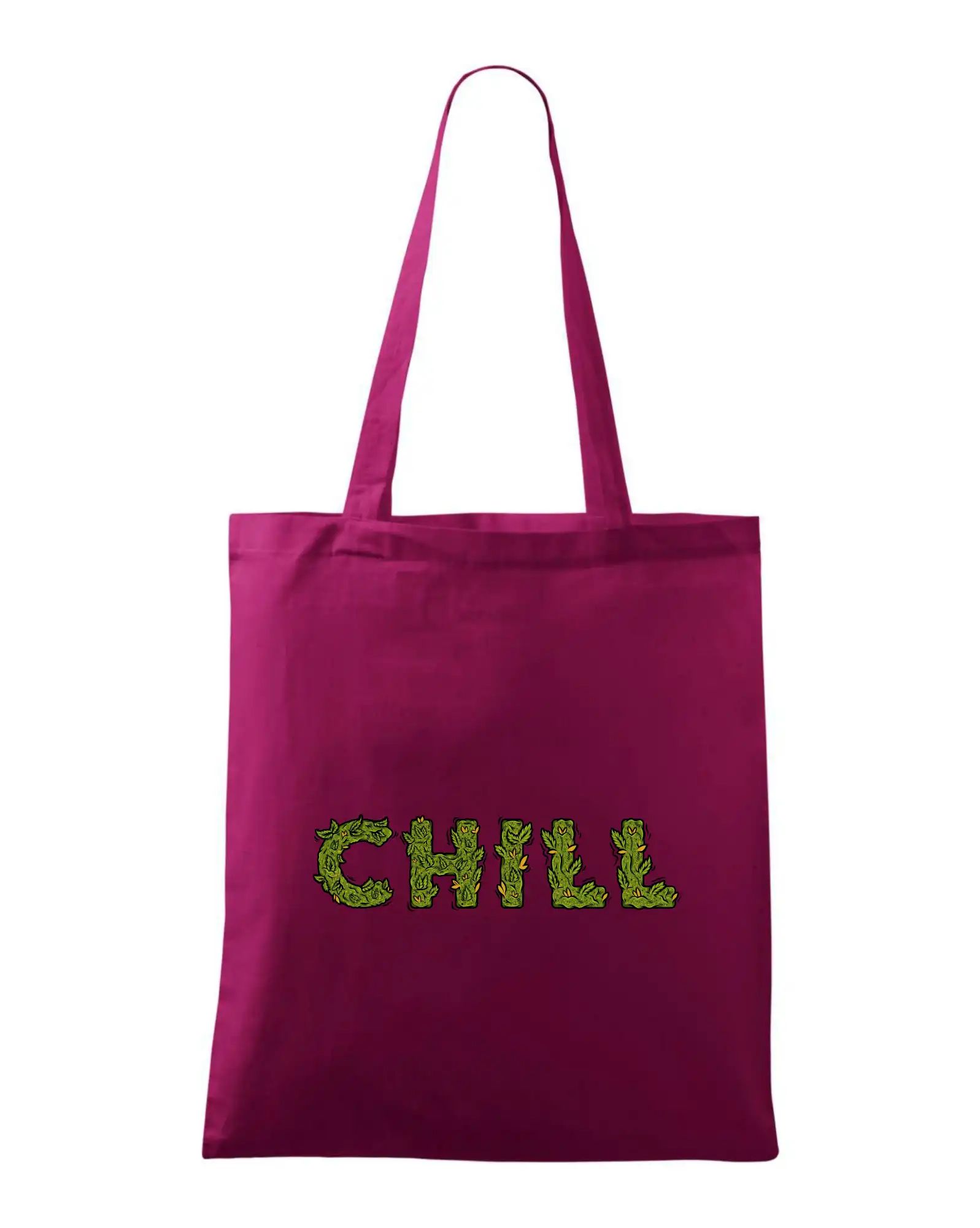 Tričká pre pohodový ľudí - Konopi nápis chill - Taška bavlnená