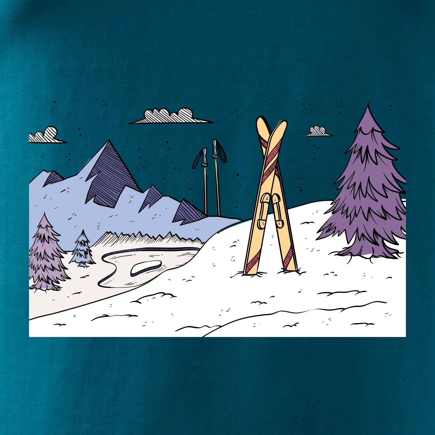 Panorama lyžování