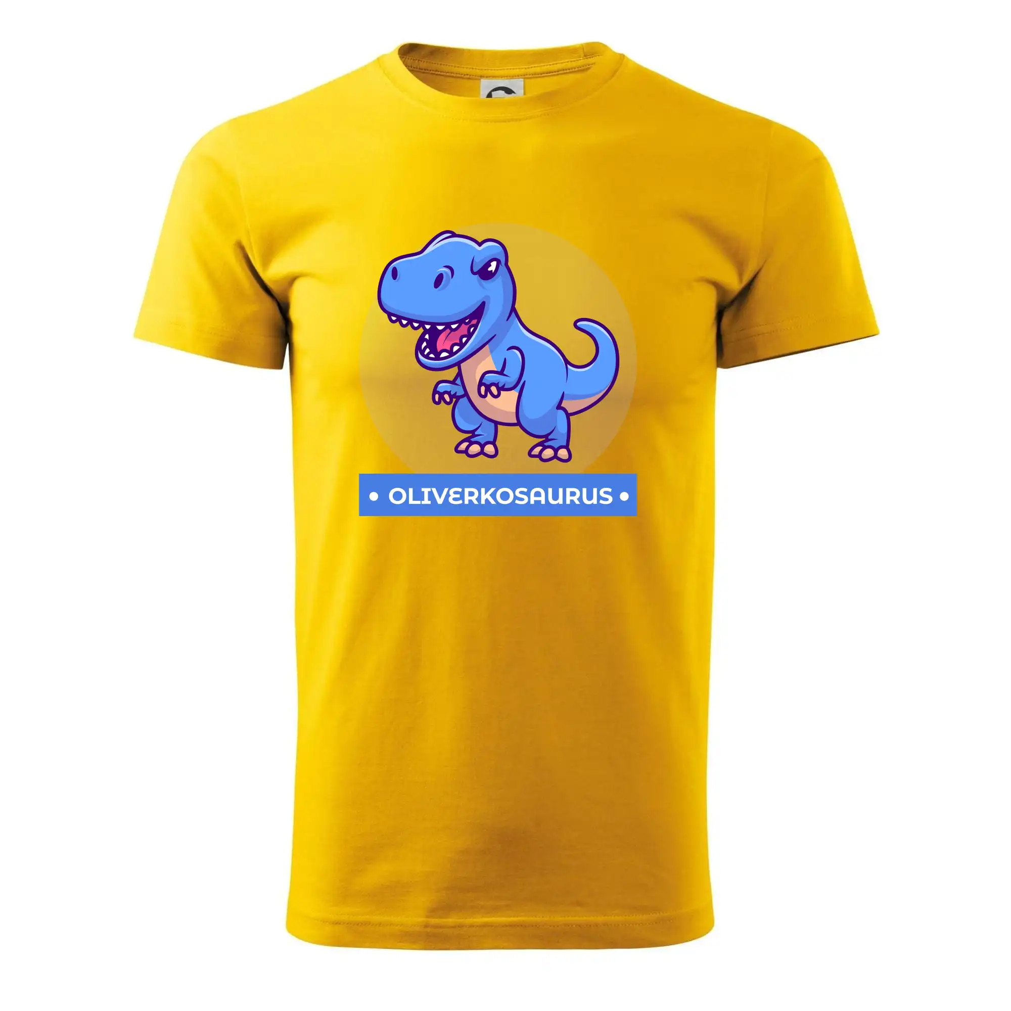 Detské tričká, mikiny a body s originálnymi potlačami | Veselé motívy pre chlapcov aj dievčatá - Dinosaurie mená - modrý dinosaurus - Tričko extra veľké  (5-8XL)