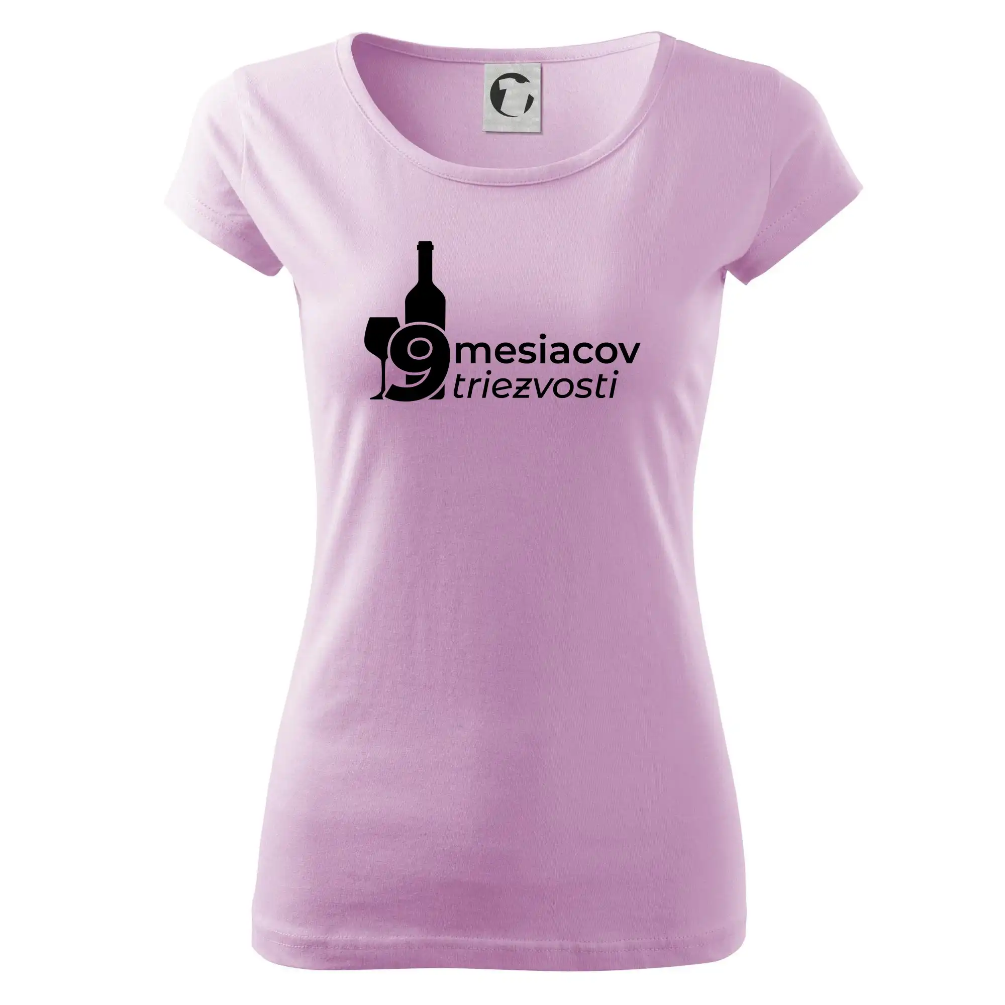 Tričká pre tehotné - 9 mesiacov triezvosti - Dámske tričko Pure